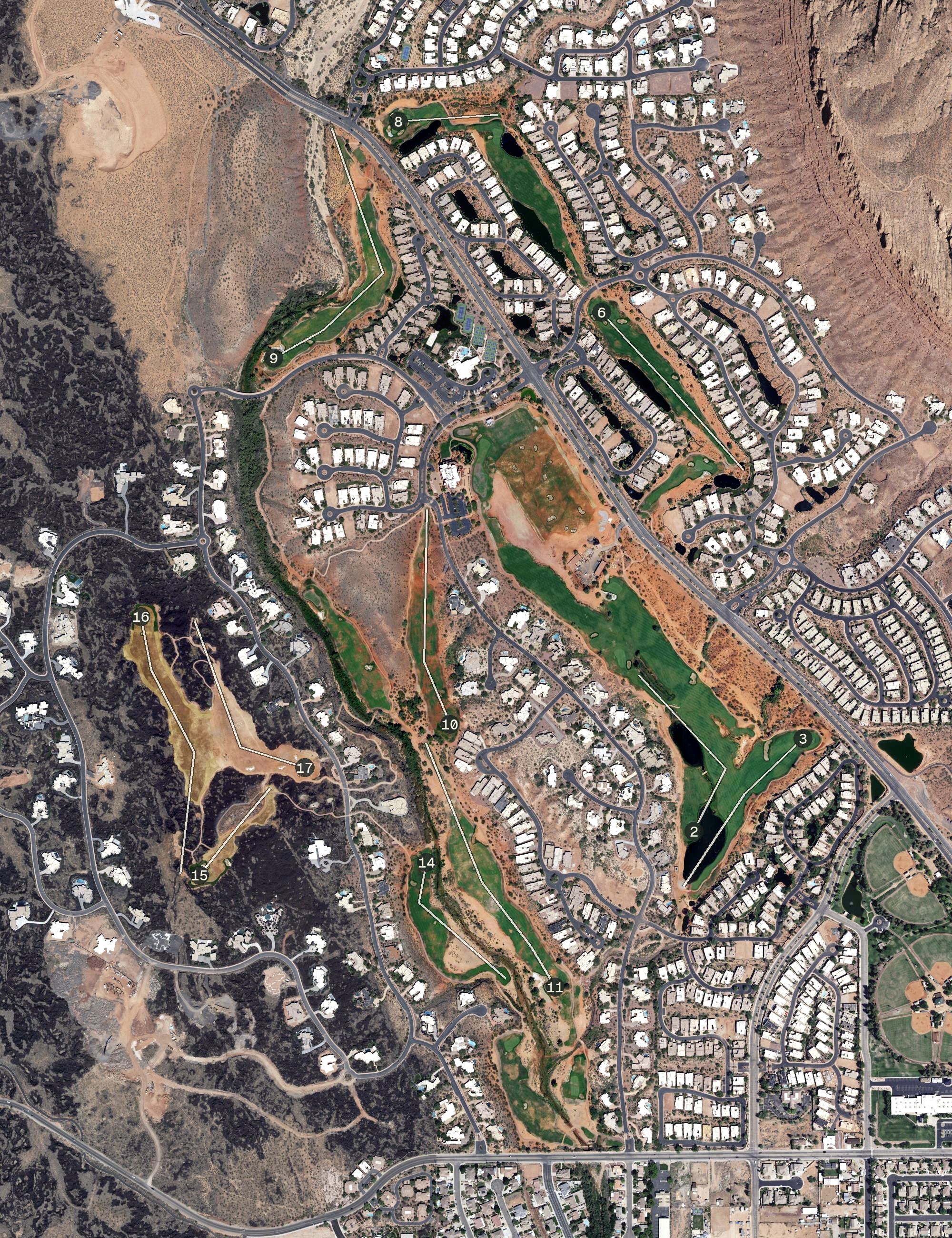 Aerial view of Entrada at Snow Canyon Country Club, UT