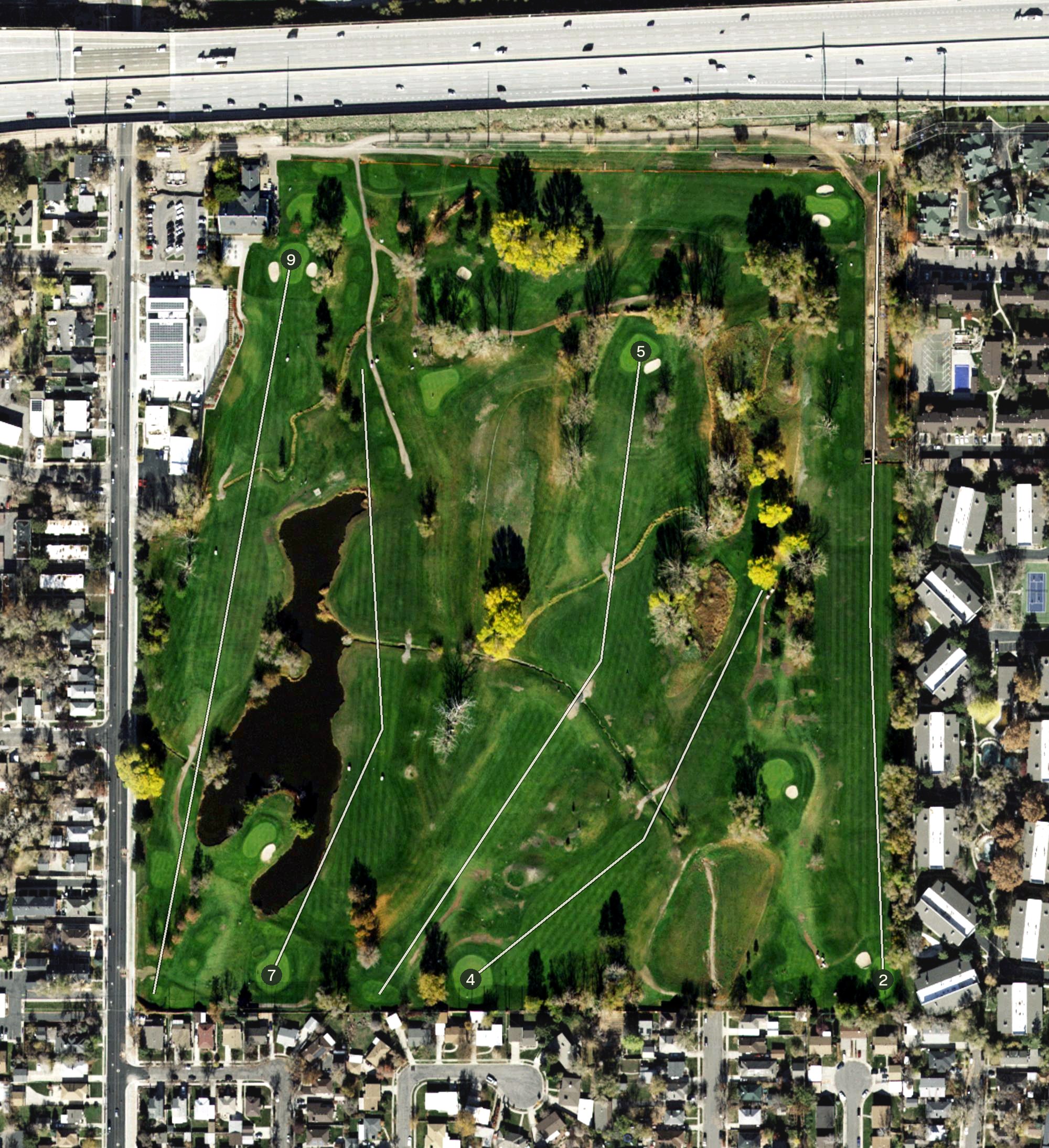 Aerial view of Forest Dale Golf Course, UT