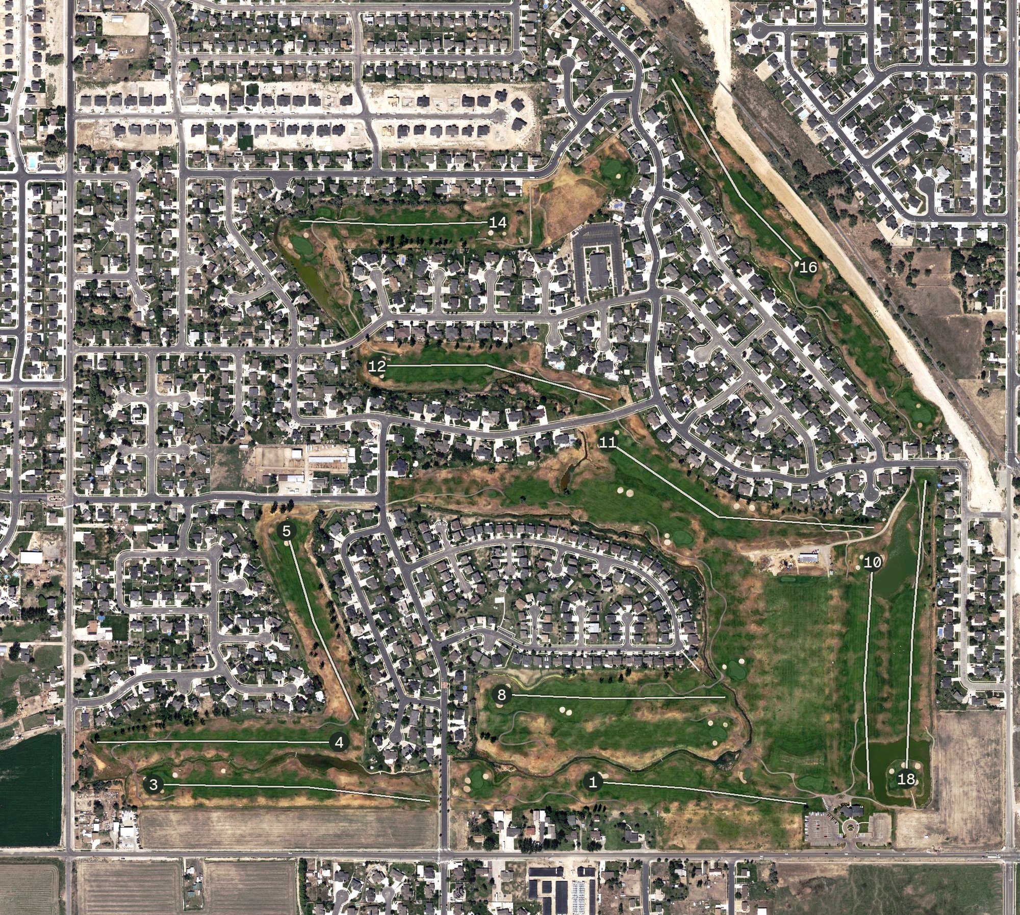 Aerial view of Glen Eagle Golf Club, UT