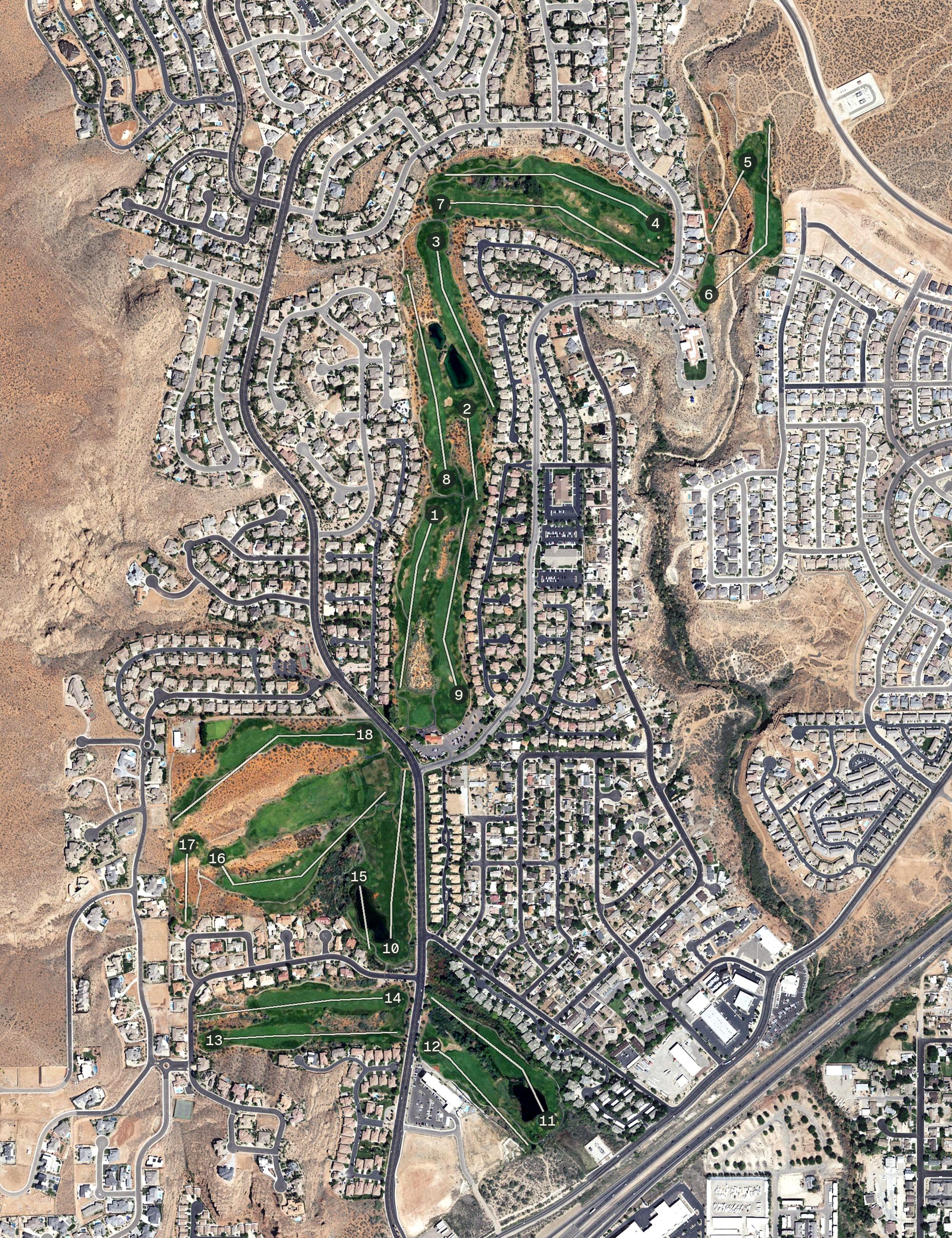 Aerial view of Green Spring Golf Course, UT
