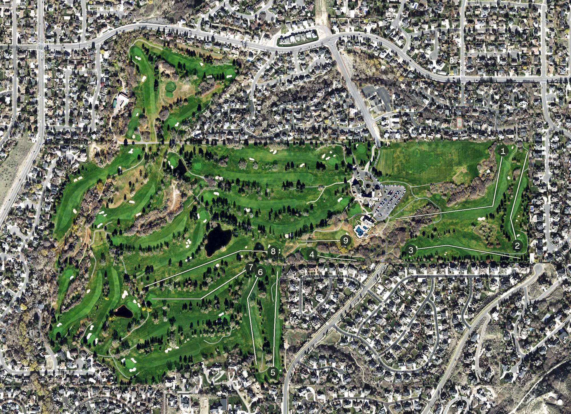 Aerial view of Hidden Valley Country Club, UT