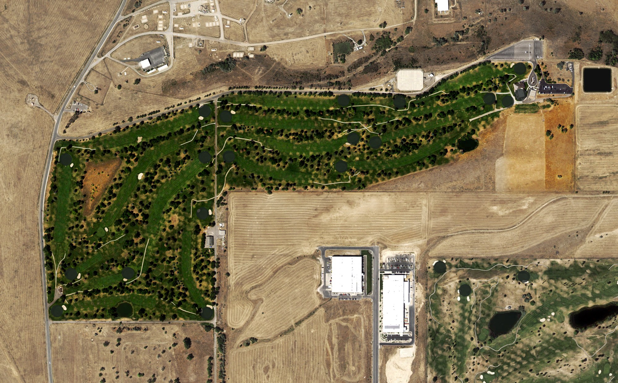 Aerial view of Hubbard Golf Course (Hill Air Force Base), UT