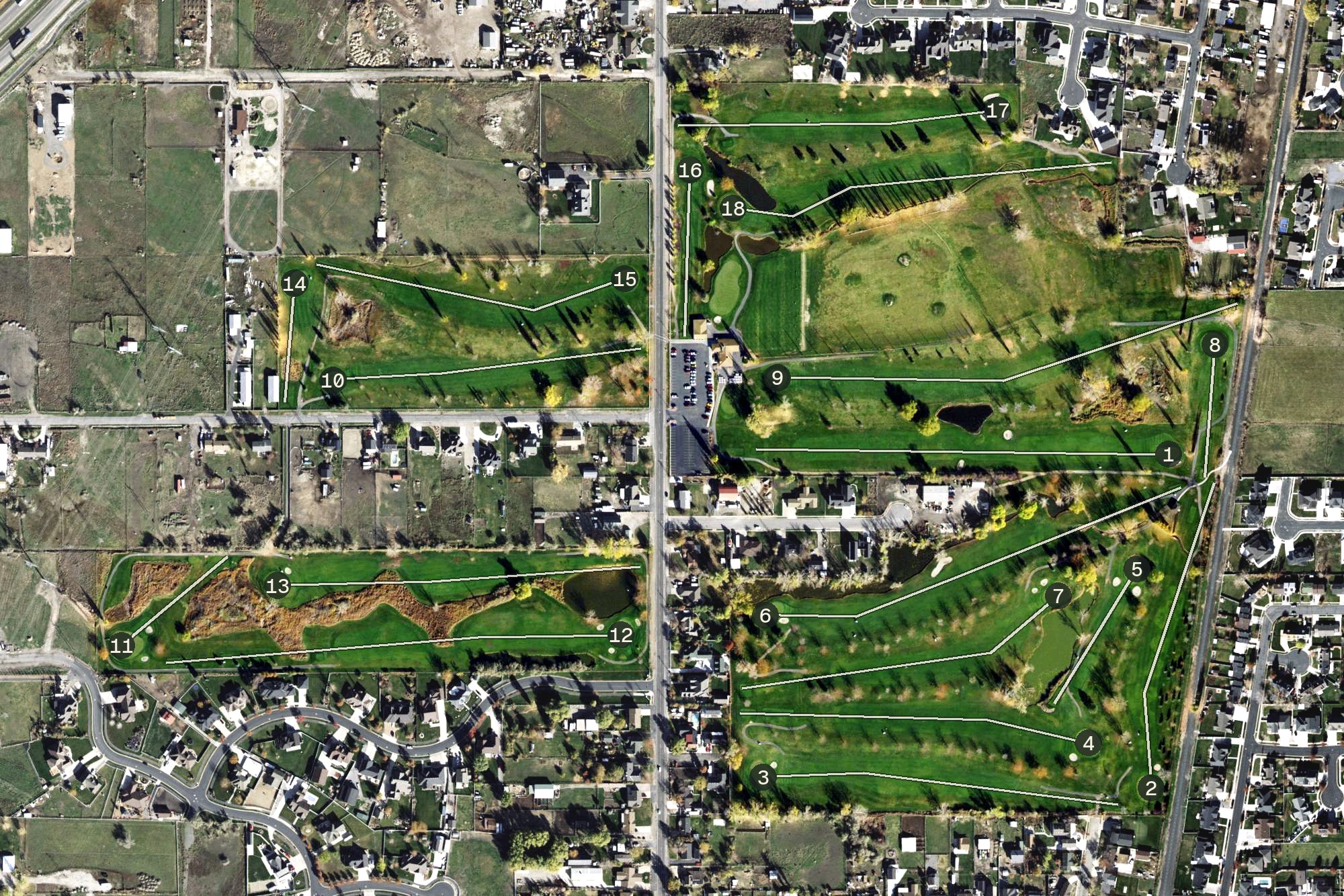 Aerial view of Lakeside Golf Course, UT