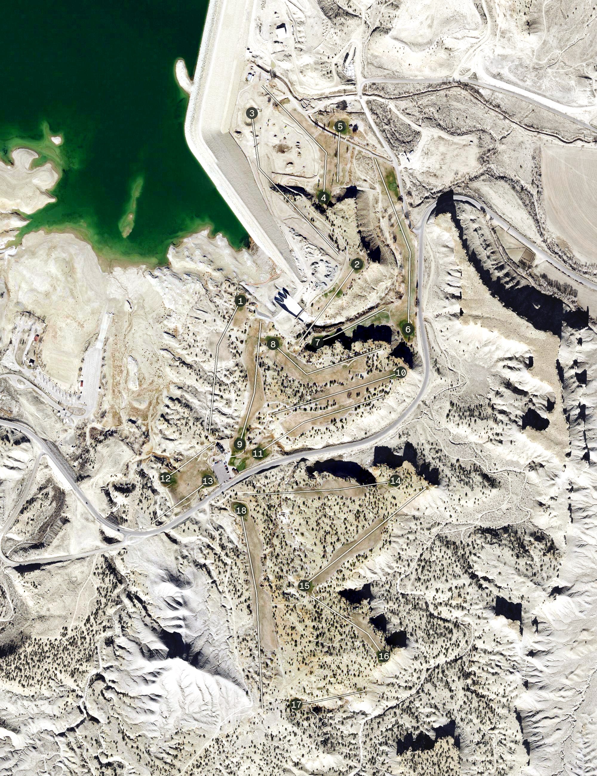 Aerial view of Millsite Golf Course, UT