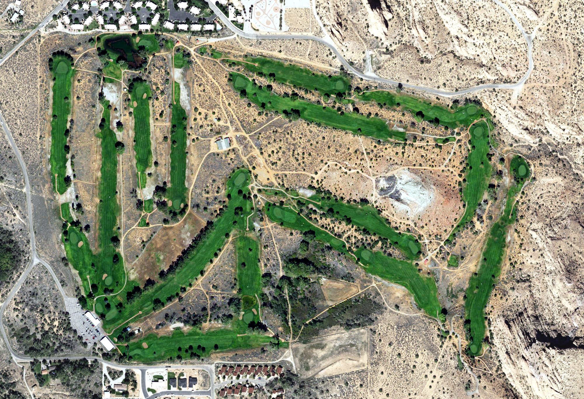 Aerial view of Moab Golf Club, UT