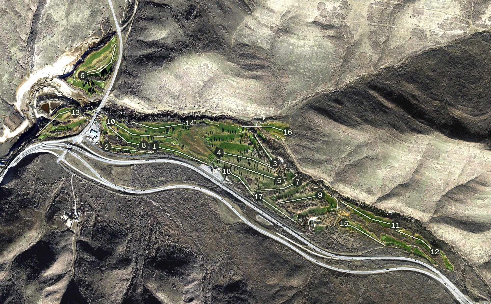 Aerial view of Mountain Dell Golf Course, UT