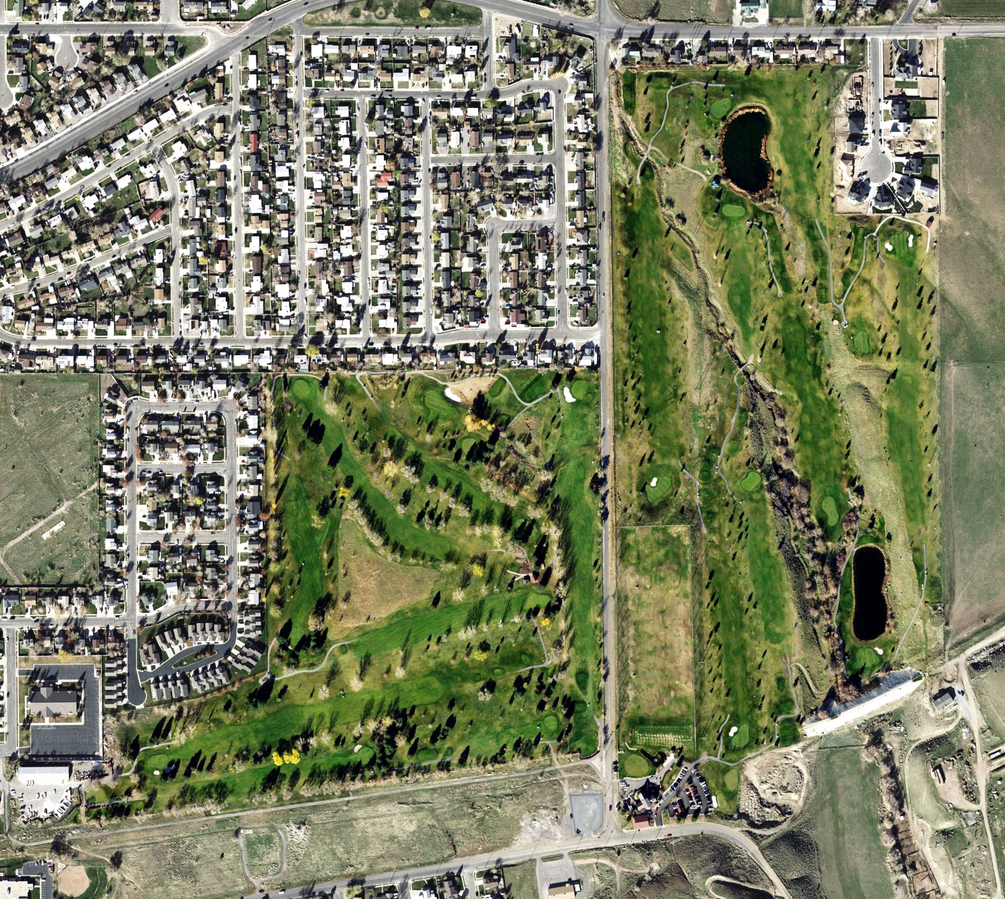 Aerial view of Oquirrh Hills Golf Course, UT