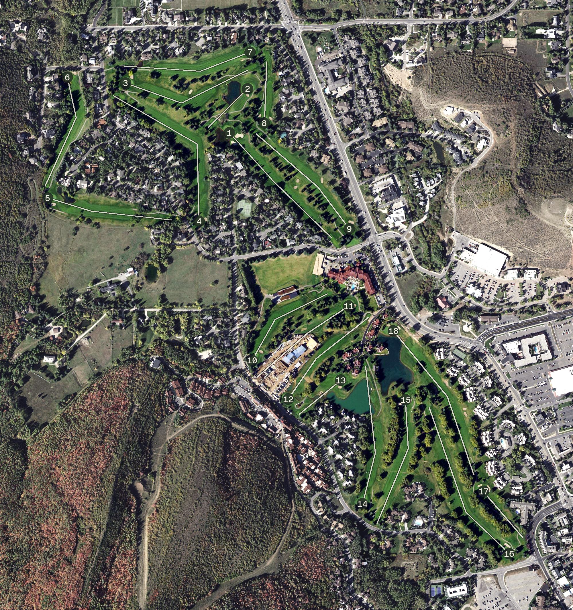 Aerial view of Park City Golf Course, UT