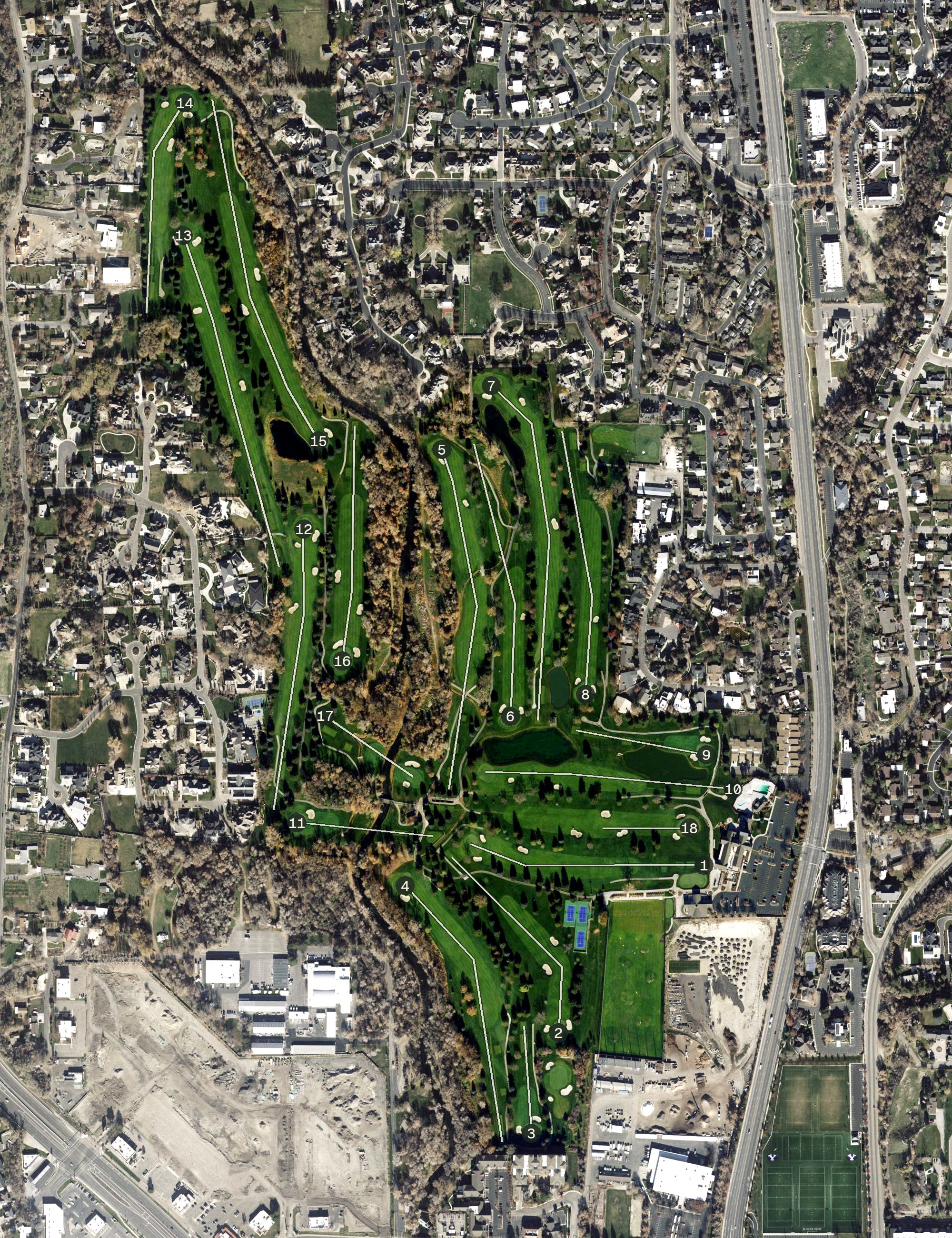 Aerial view of Riverside Country Club, UT