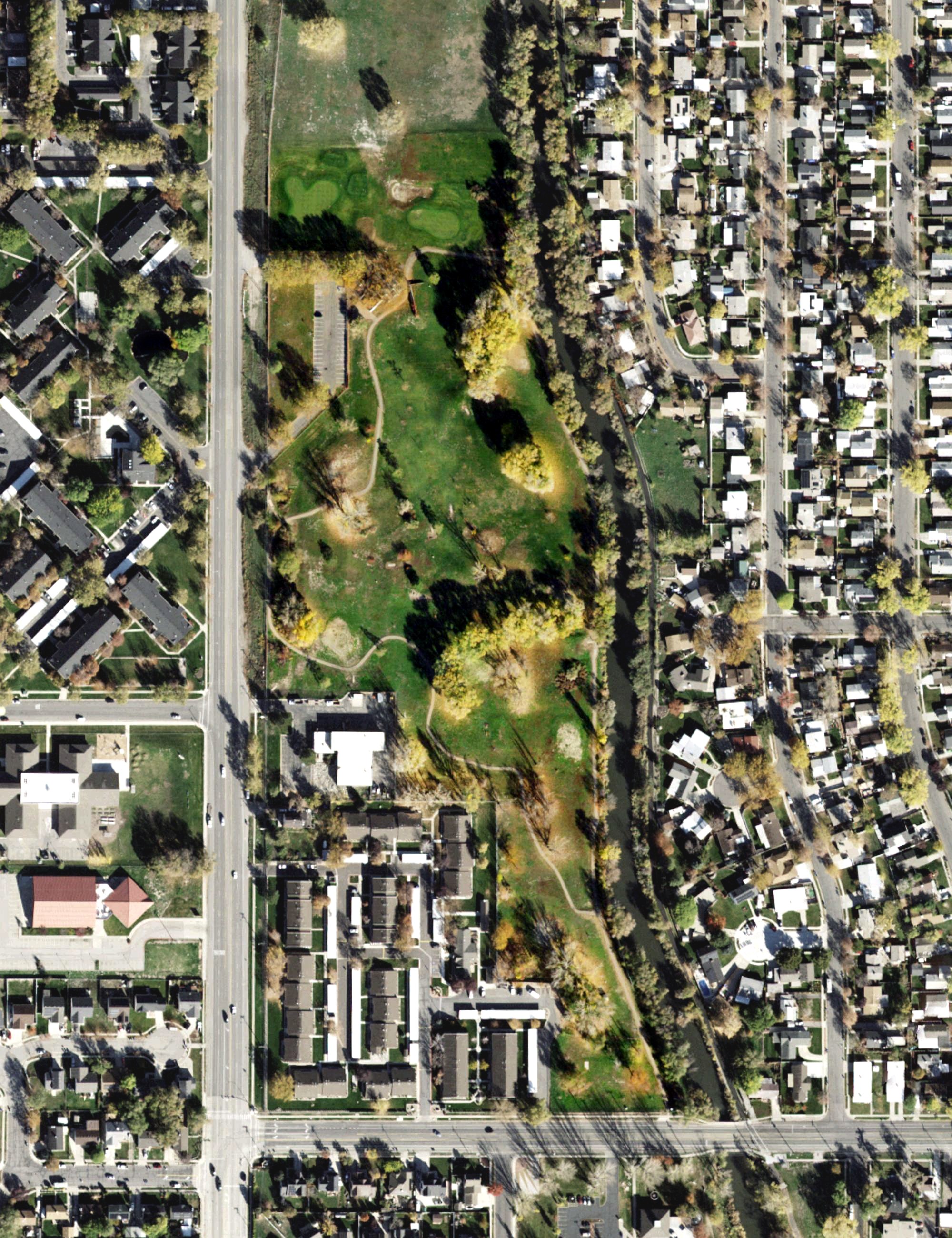Aerial view of Roots Disc Golf Course, UT
