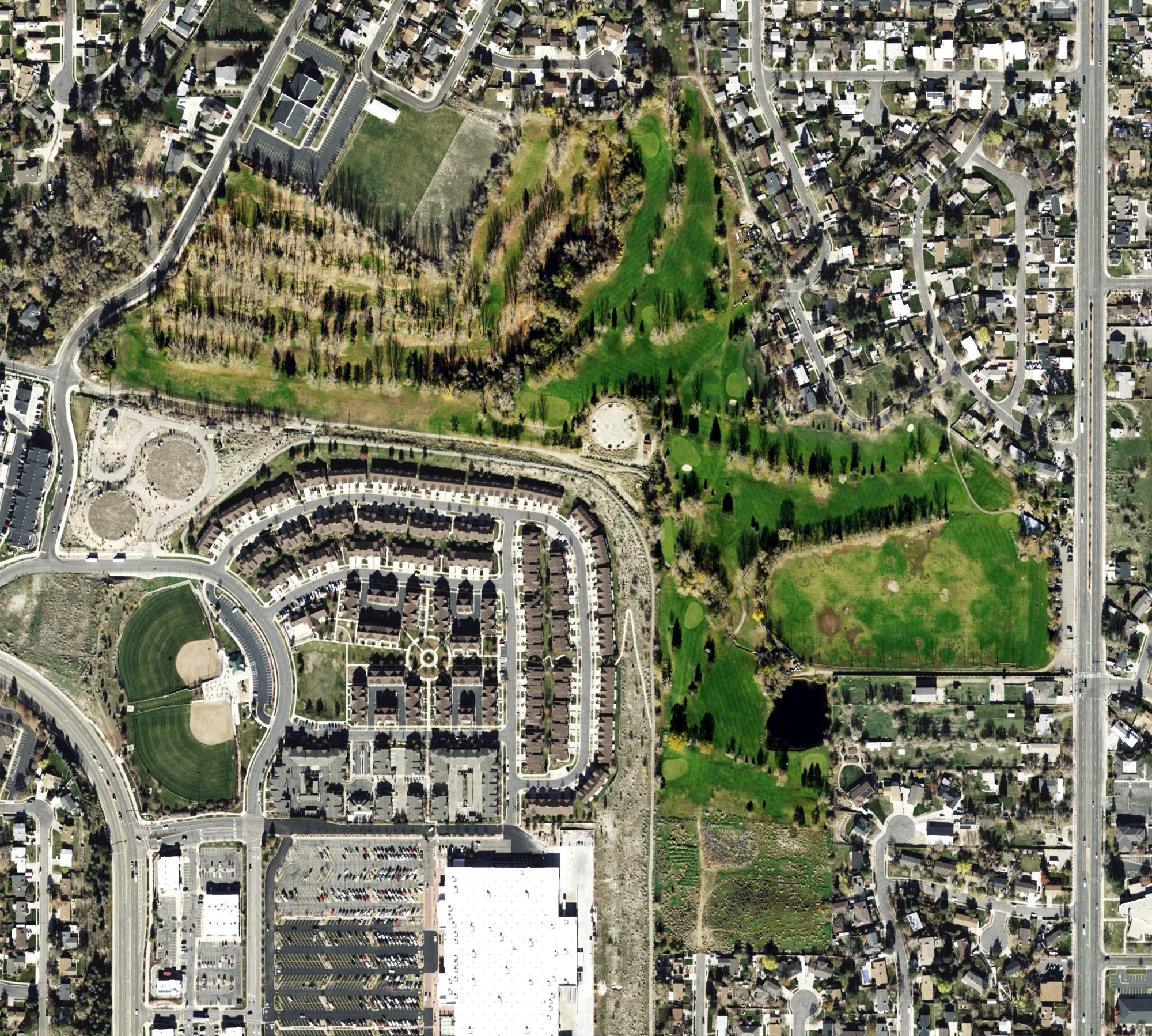 Aerial view of Schneiter's Pebblebrook Golf Course, UT