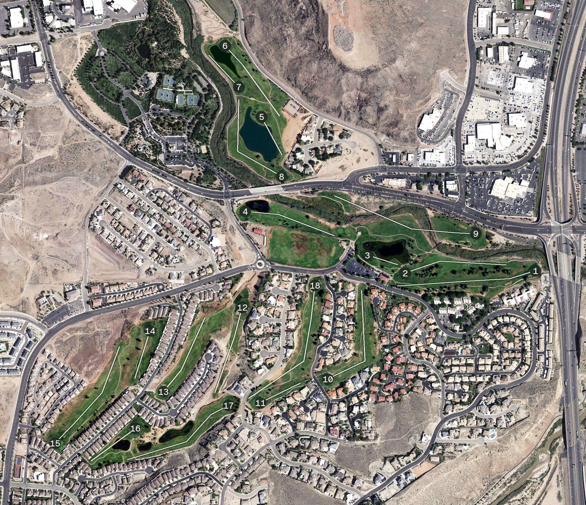 Aerial view of Southgate Golf Course, UT