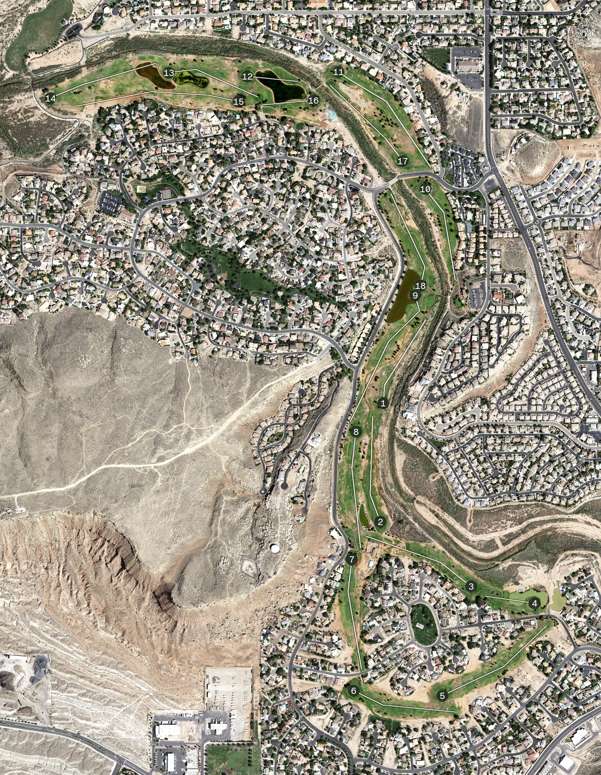 Aerial view of St. George Golf Club, UT