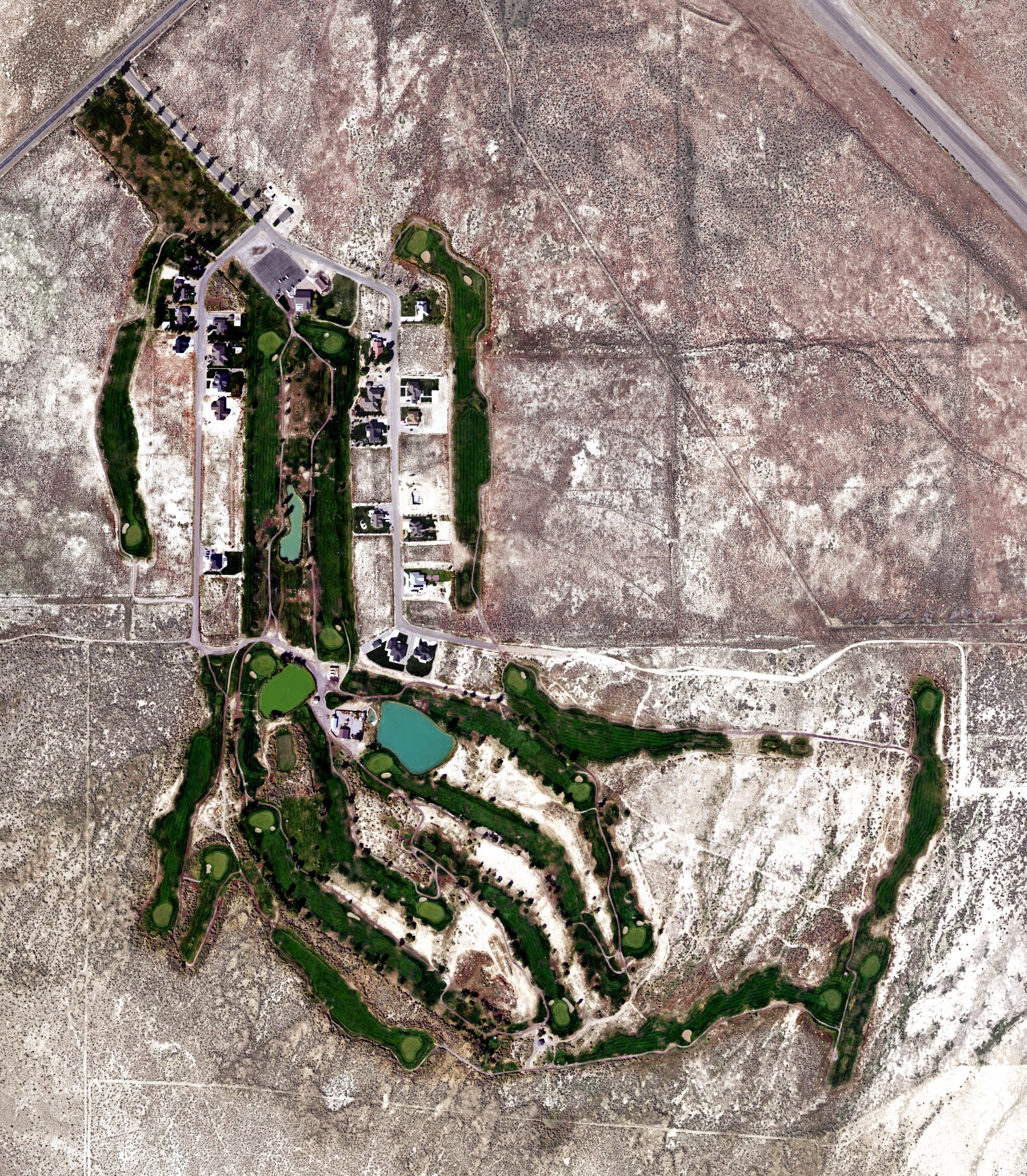 Aerial view of Sunset View Golf Course, UT