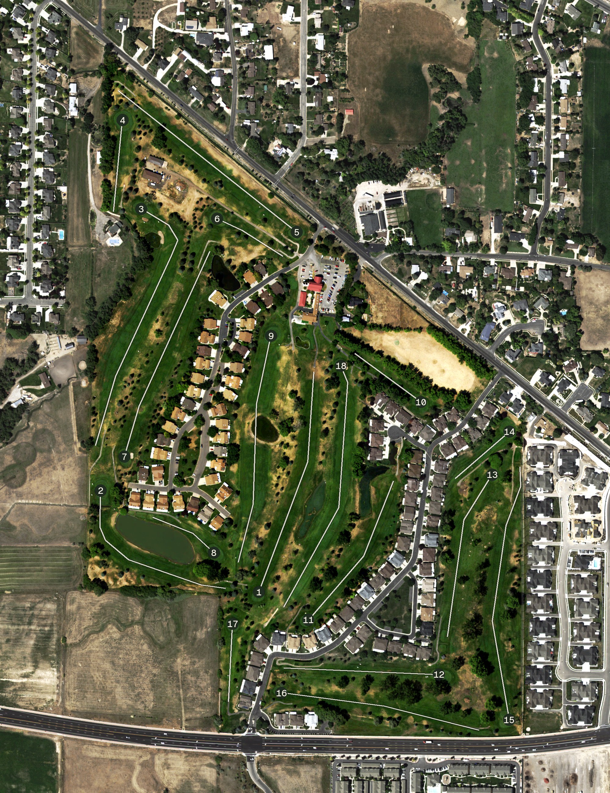Aerial view of The Barn Golf Club, UT