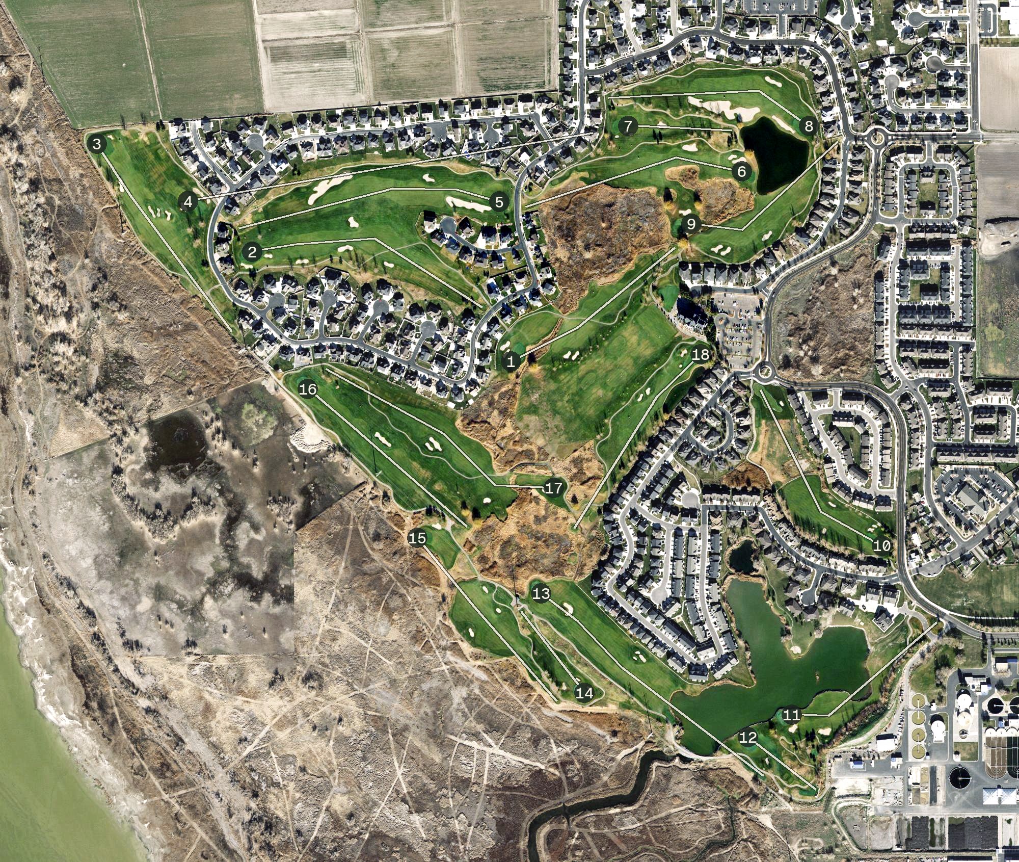 Aerial view of The Links at Sleepy Ridge, UT