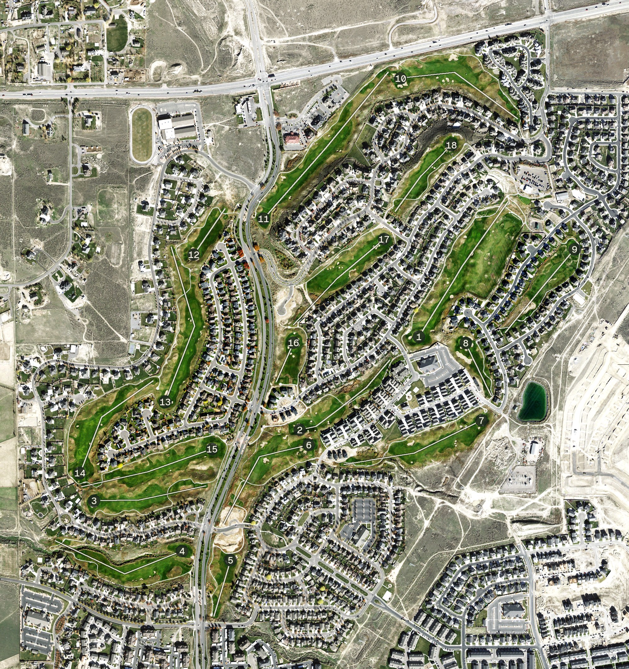 Aerial view of The Ranches Golf Club, UT