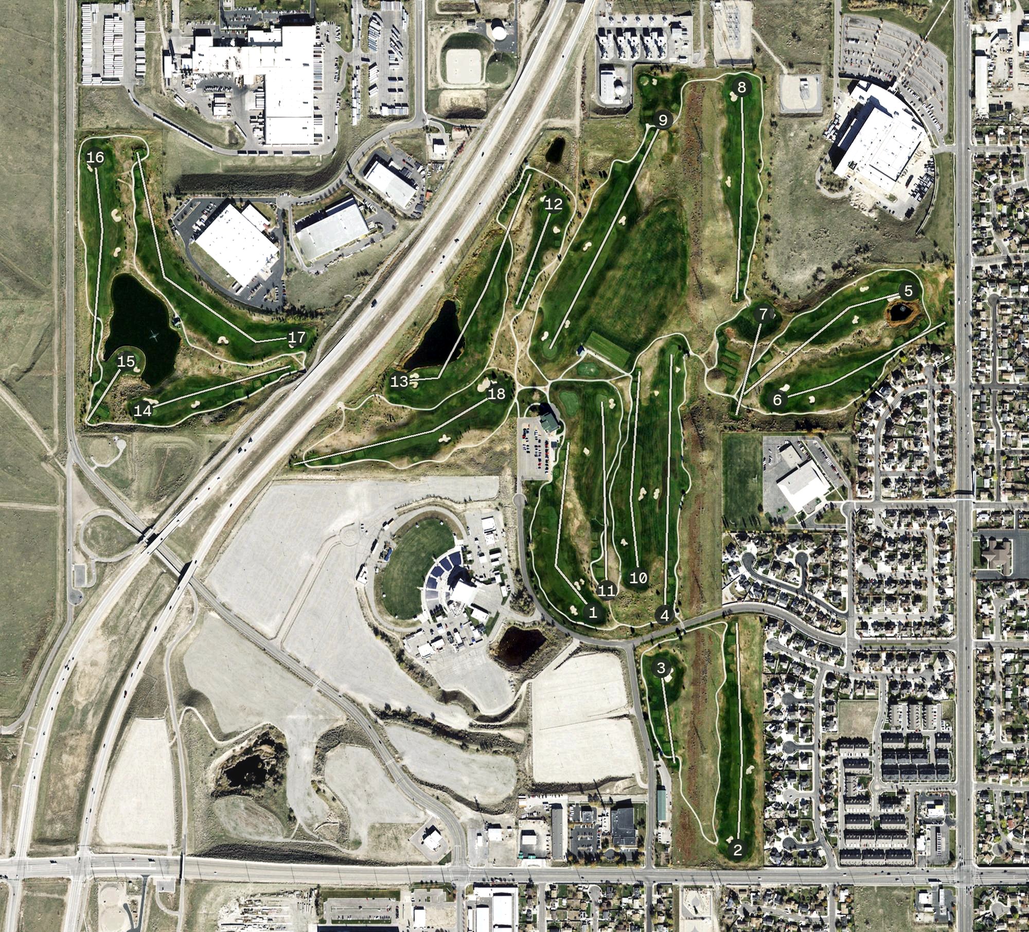 Aerial view of The Ridge Golf Club, UT