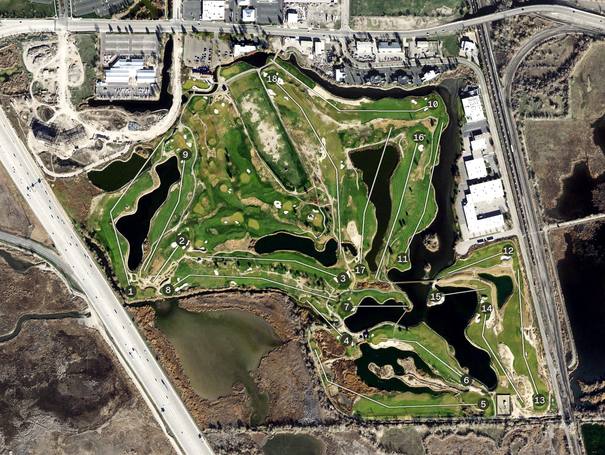 Aerial view of Timpanogos Golf Course, UT