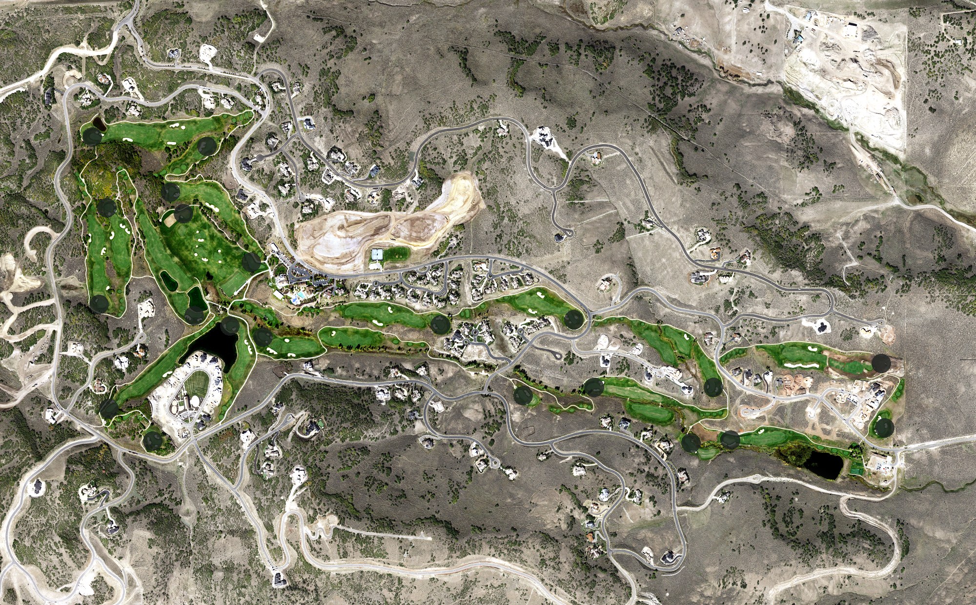 Aerial view of Tuhaye Golf Course (Talisker Club), UT