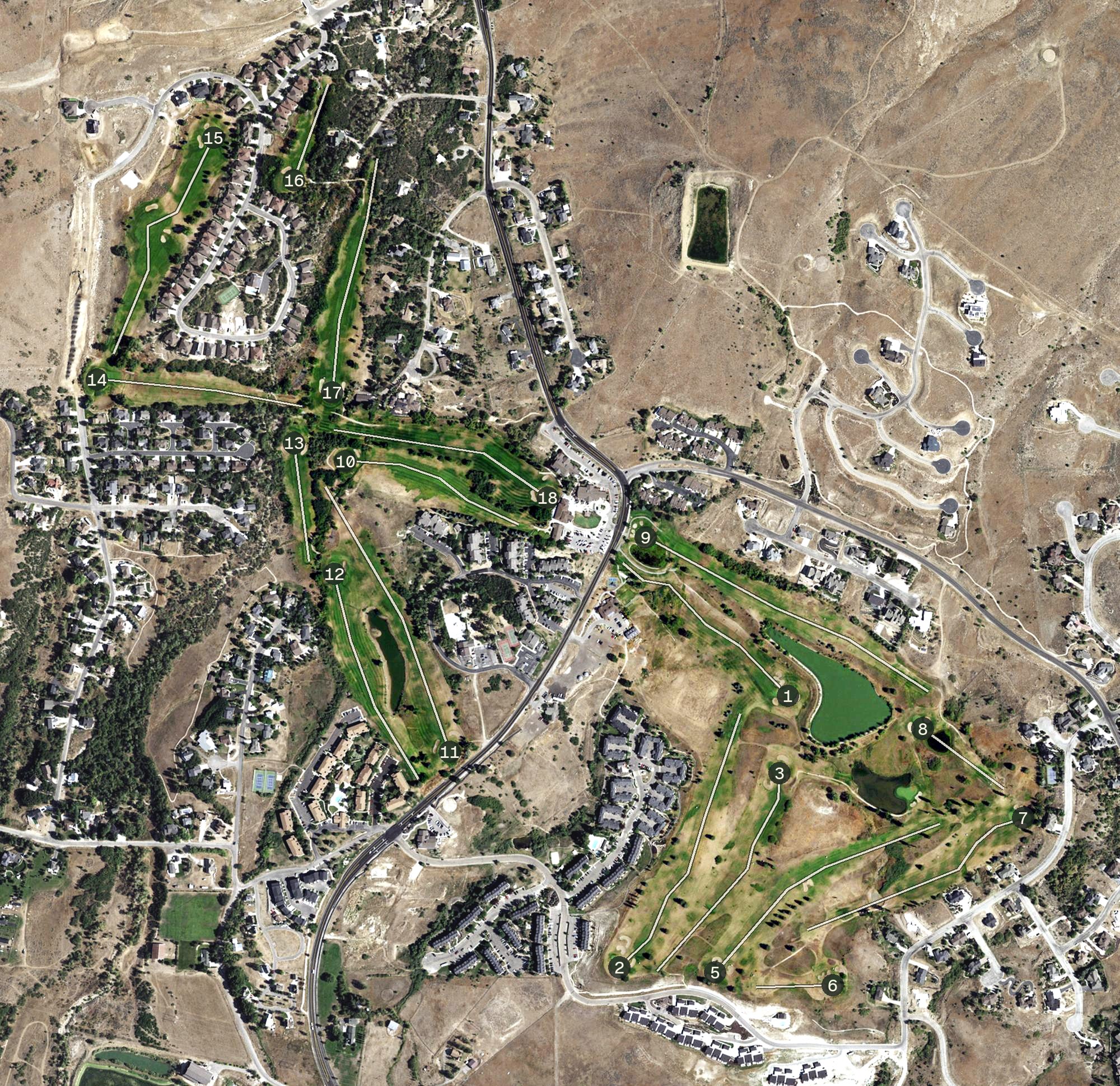 Aerial view of Wolf Creek Golf Course, UT