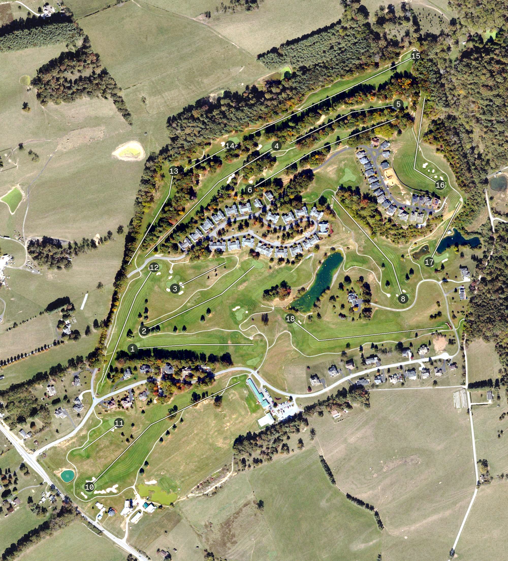 Aerial view of Auburn Hills, VA