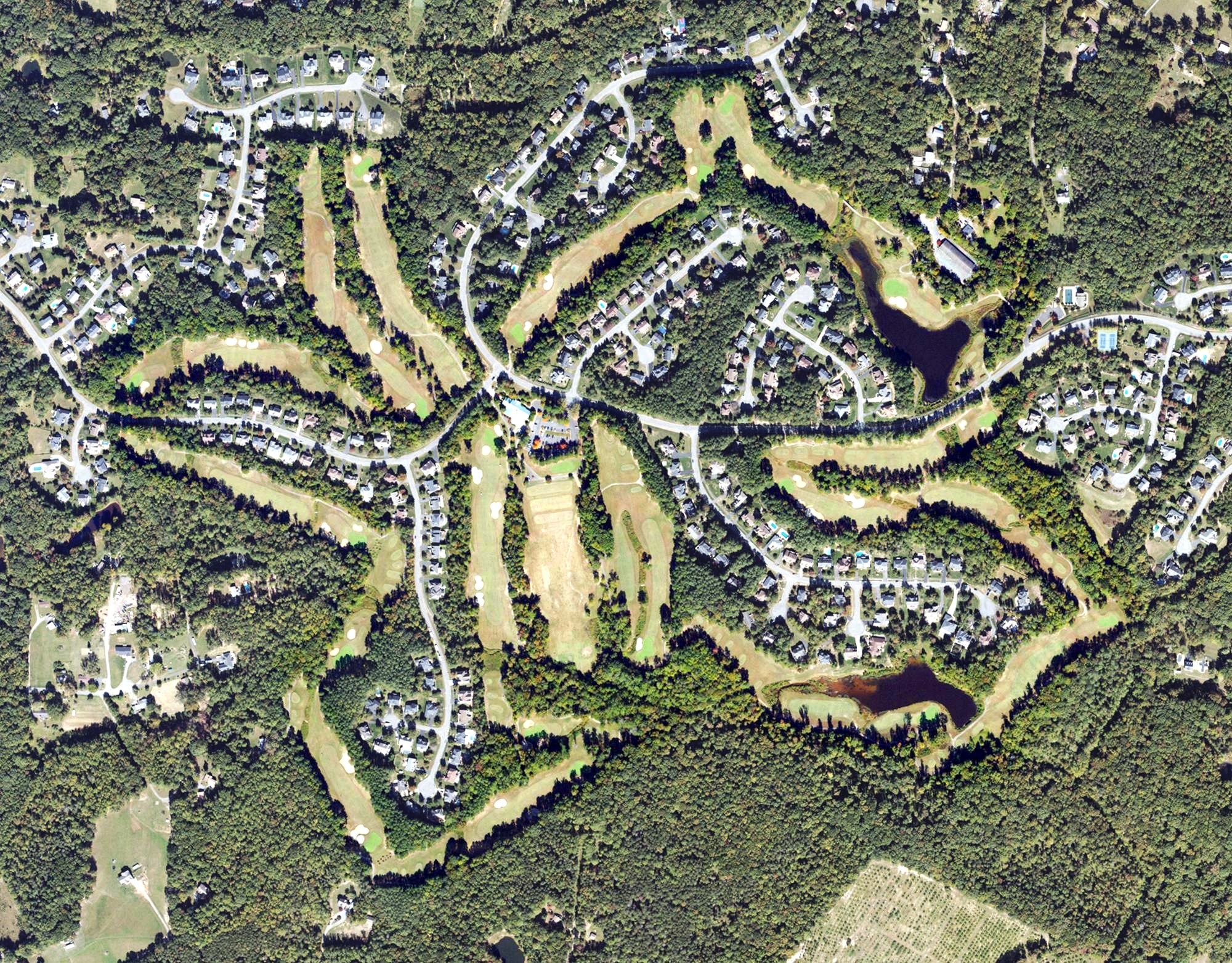 Aerial view of Augustine Golf Course, VA