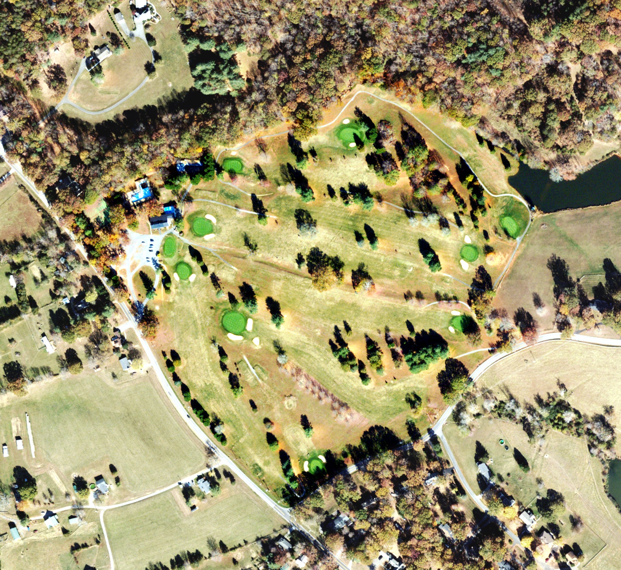 Aerial view of Bedford Country Club, VA