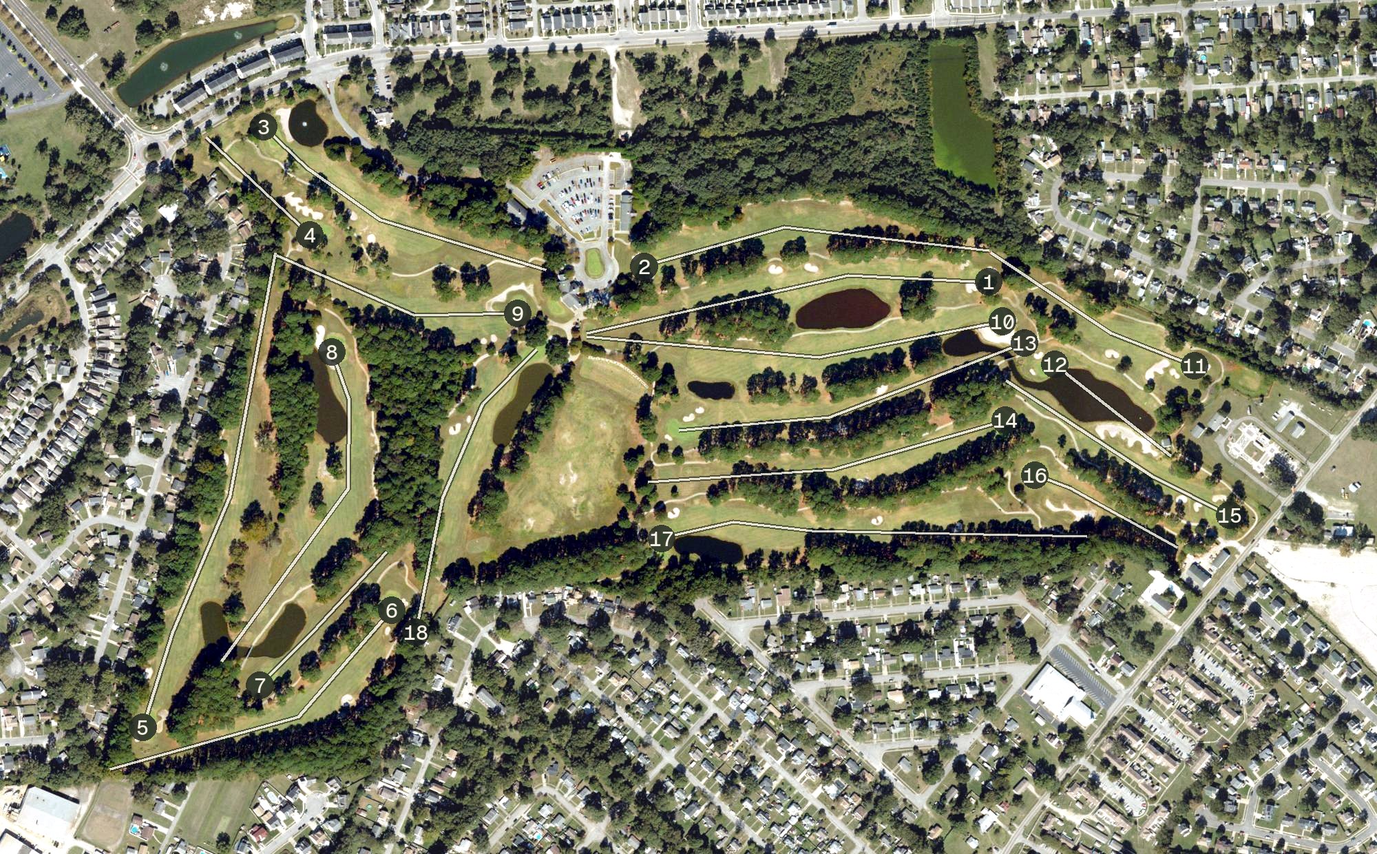 Aerial view of Bide-A-Wee Golf Course, VA