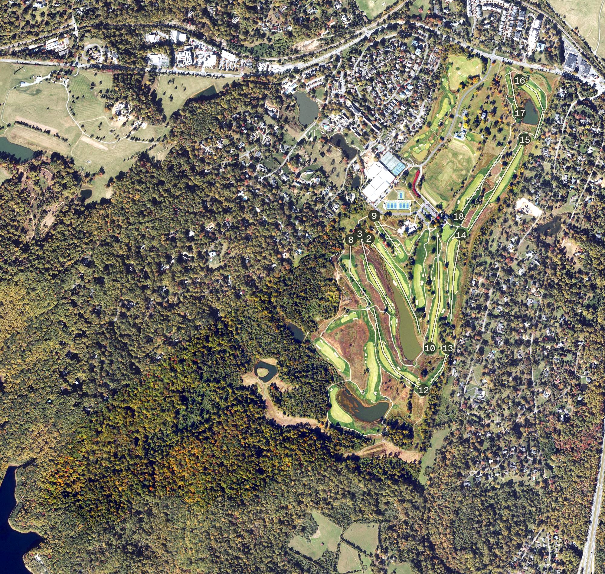 Aerial view of Birdwood Golf Course, VA