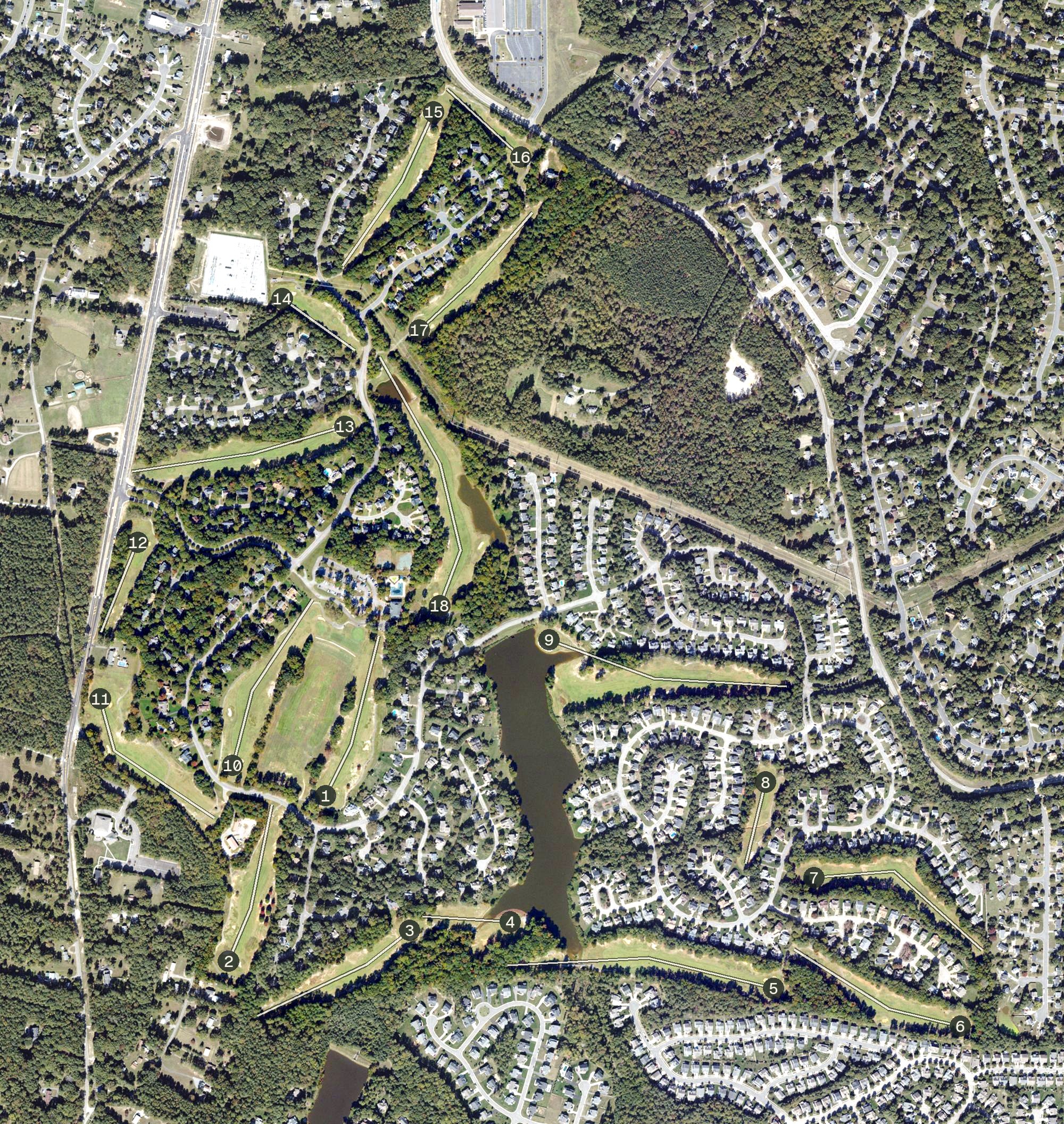 Aerial view of Birkdale Golf Club, VA