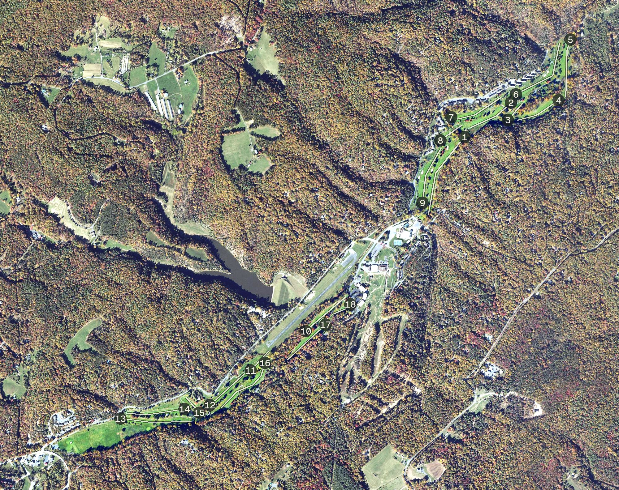 Aerial view of Bryce Resort, VA
