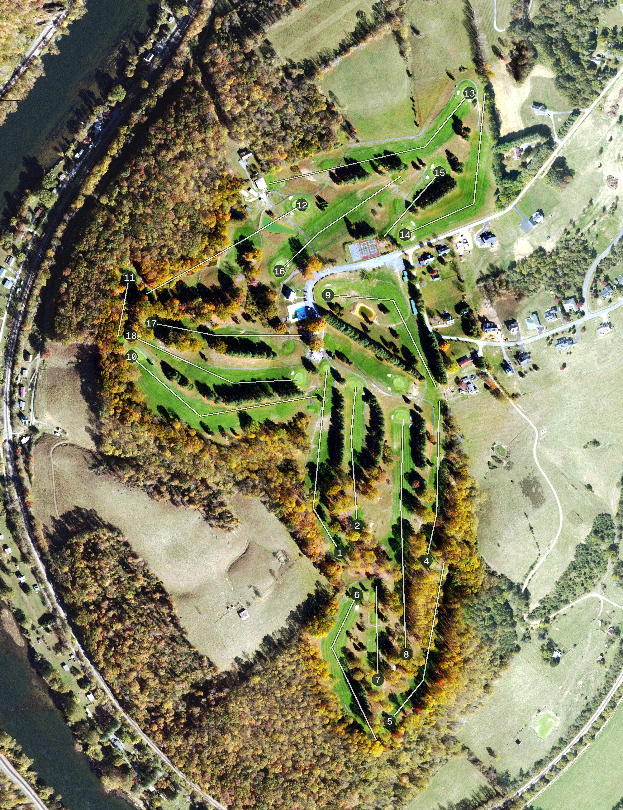 Aerial view of Castle Rock Golf & Recreation, VA