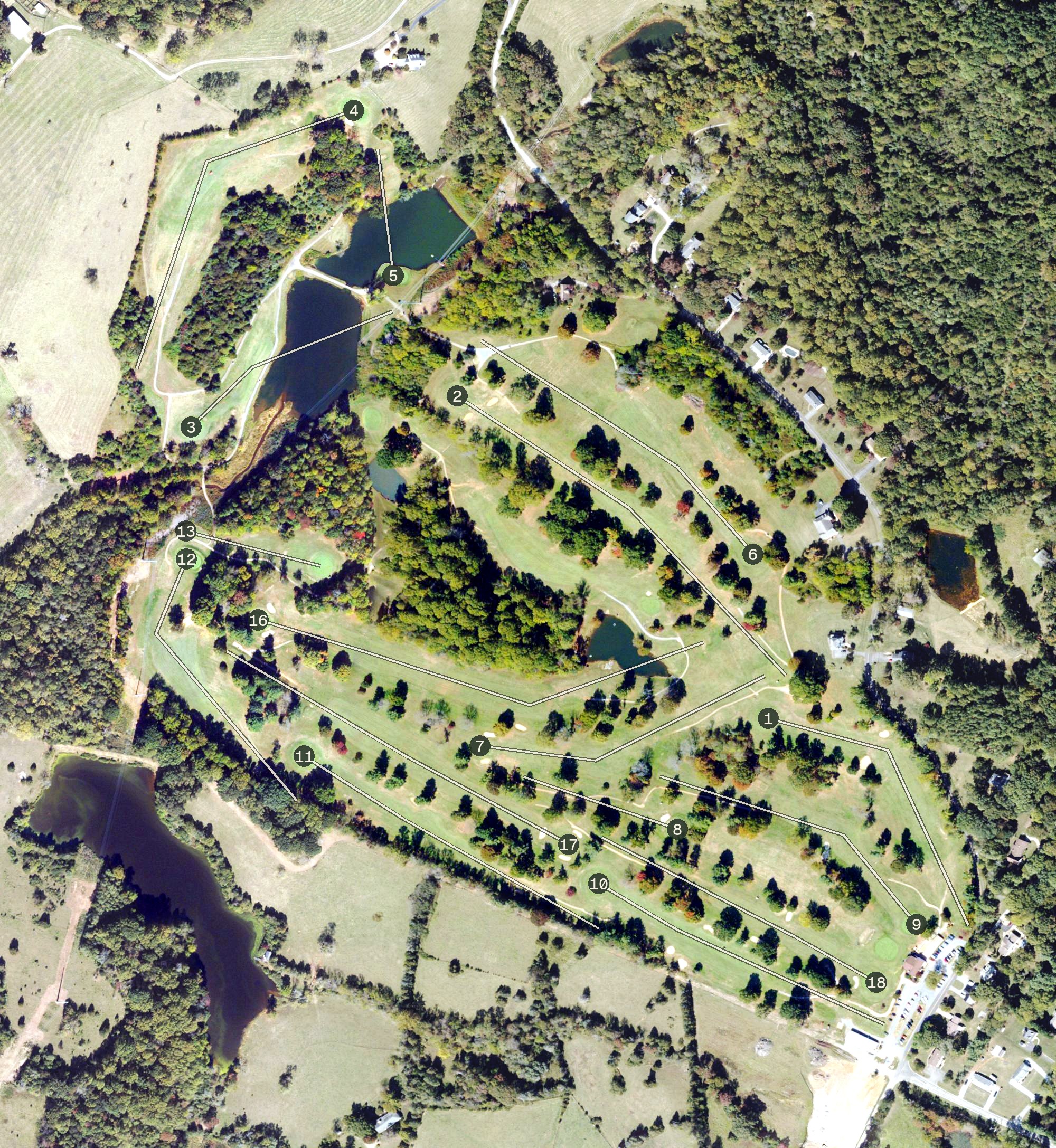 Aerial view of Colonial Hills Golf Club, VA