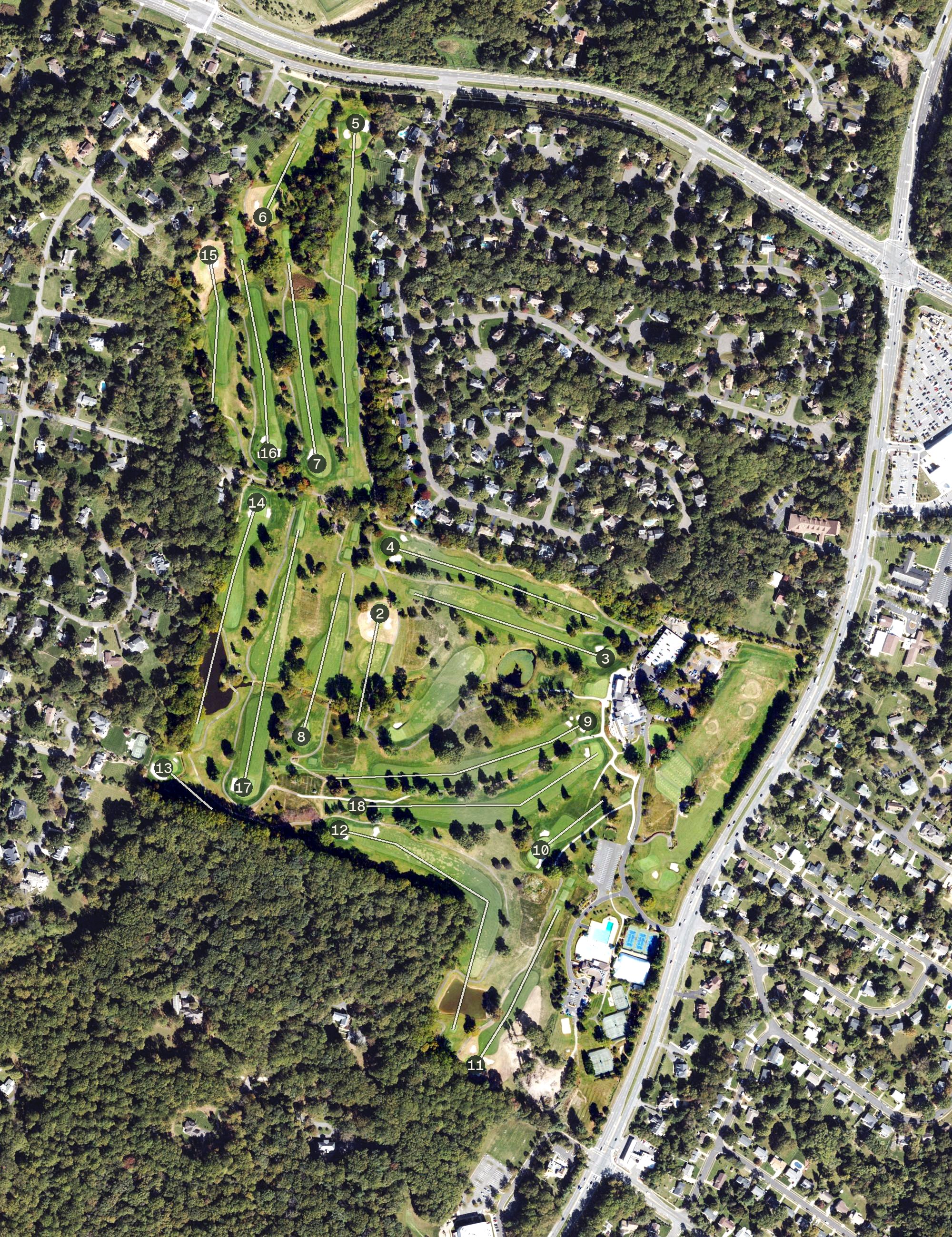 Aerial view of Country Club Of Fairfax, VA