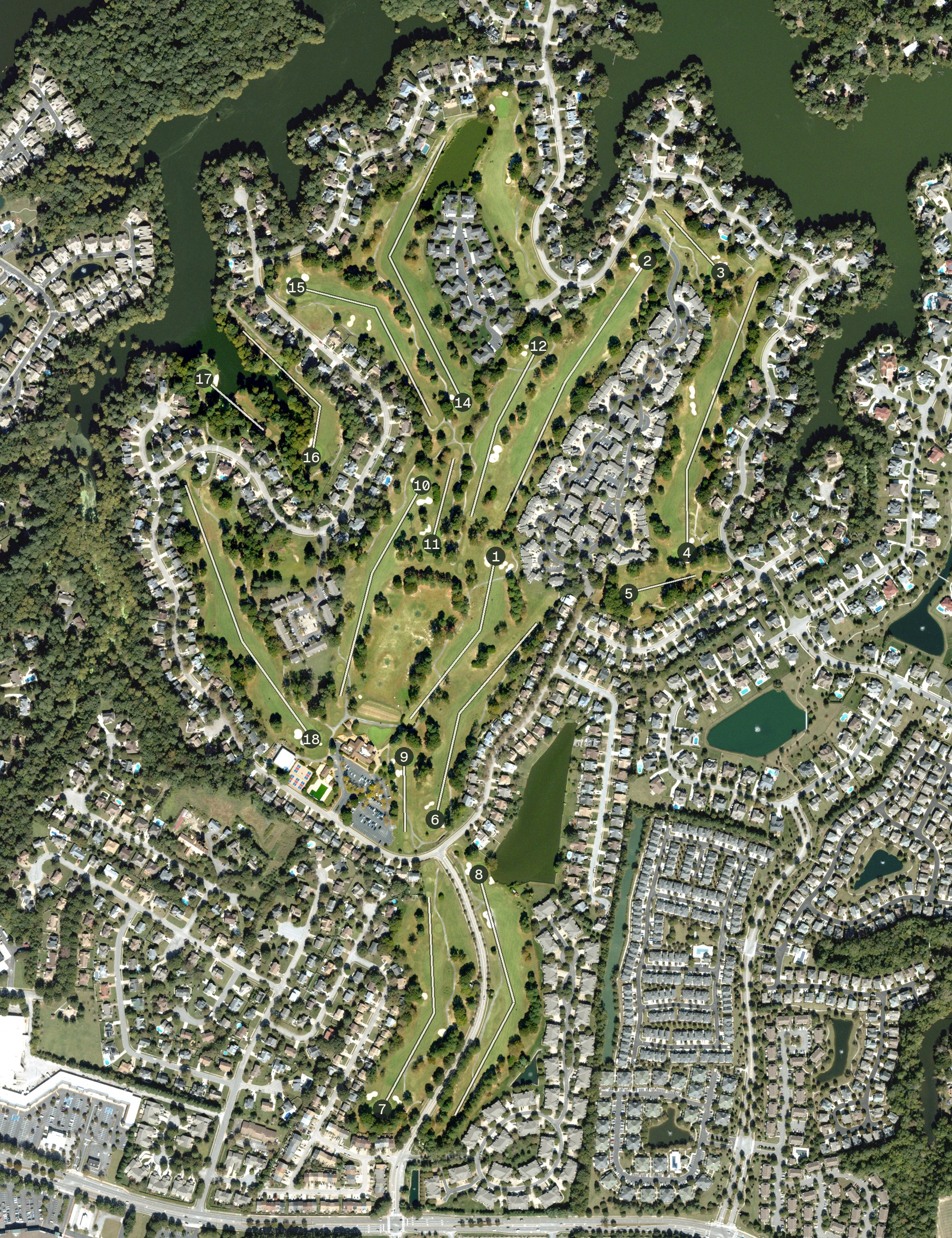 Aerial view of Cypress Point Country Club, VA