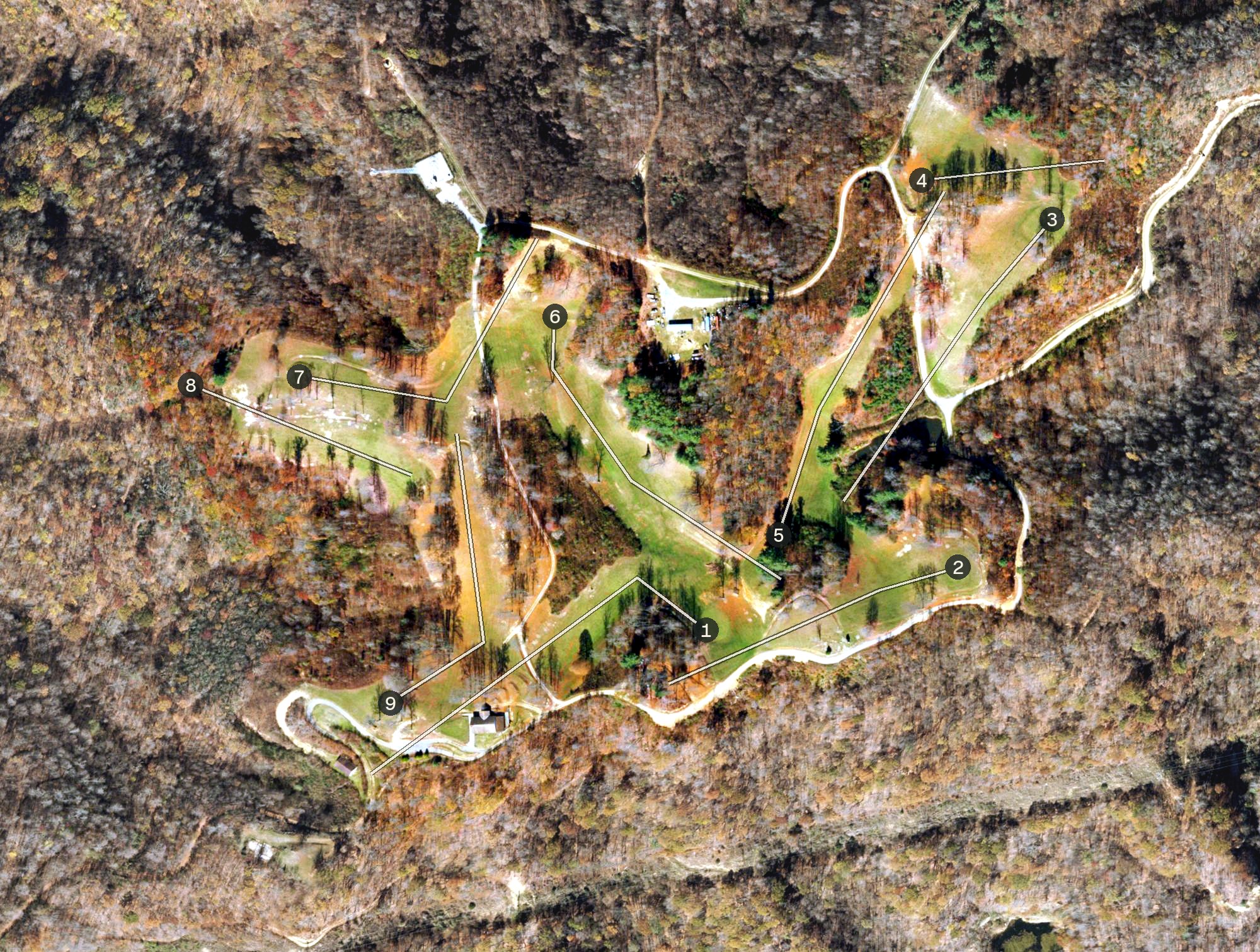 Aerial view of Dan Hall Mountain Golf Course, VA