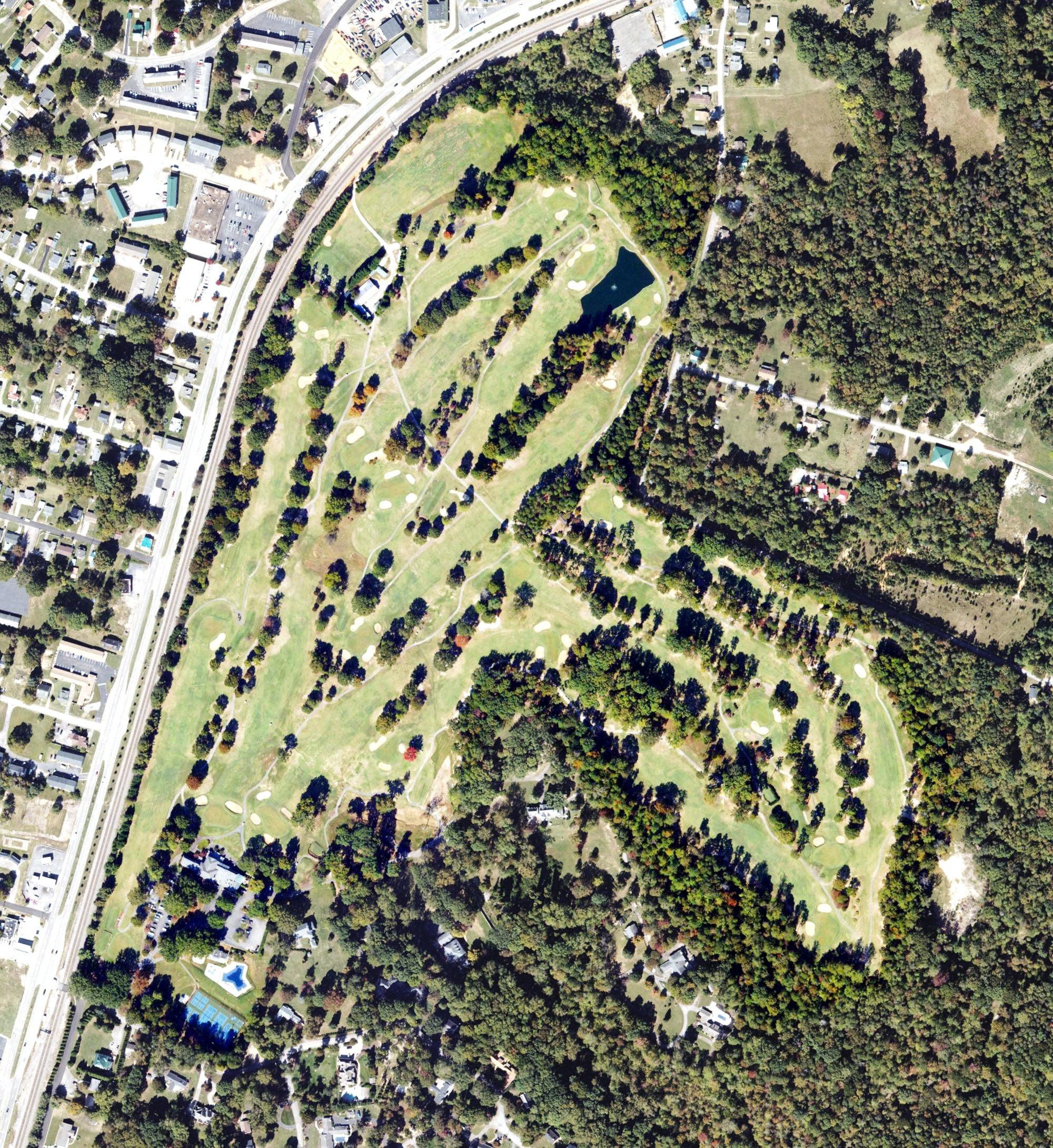Aerial view of Danville Golf Club, VA