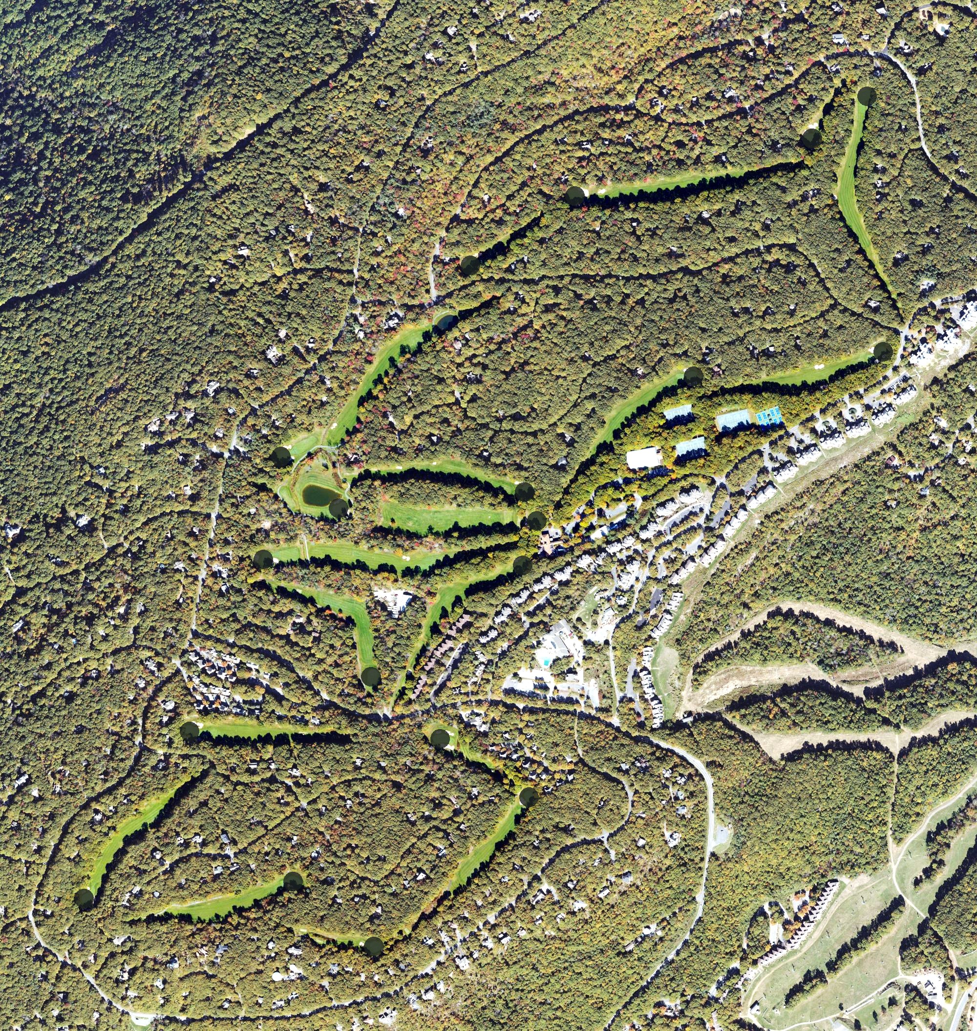 Aerial view of Devil's Knob Golf Course, VA