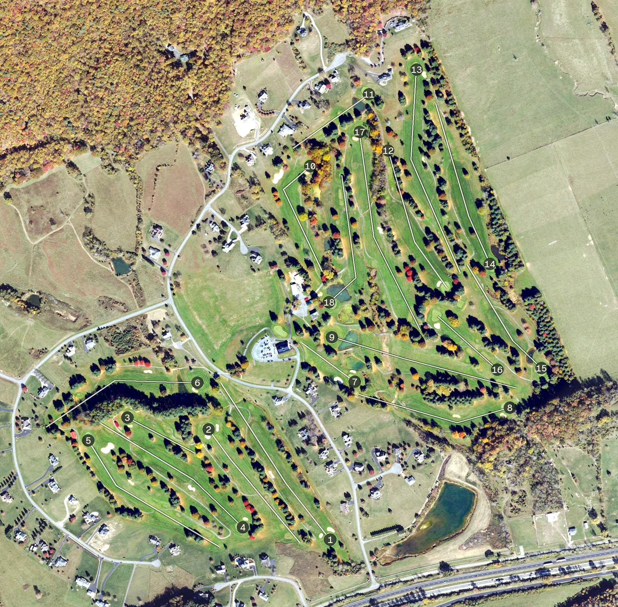 Aerial view of Draper Valley Golf Club, VA