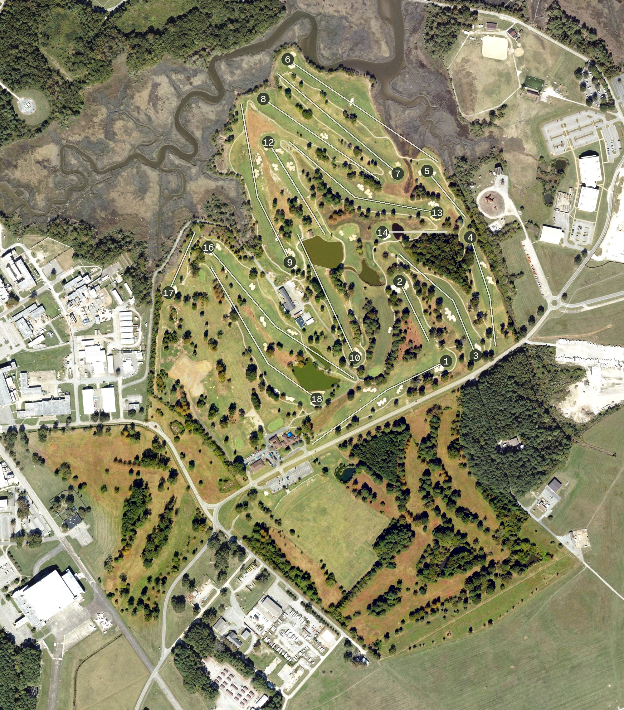 Aerial view of Eaglewood Golf Course, VA