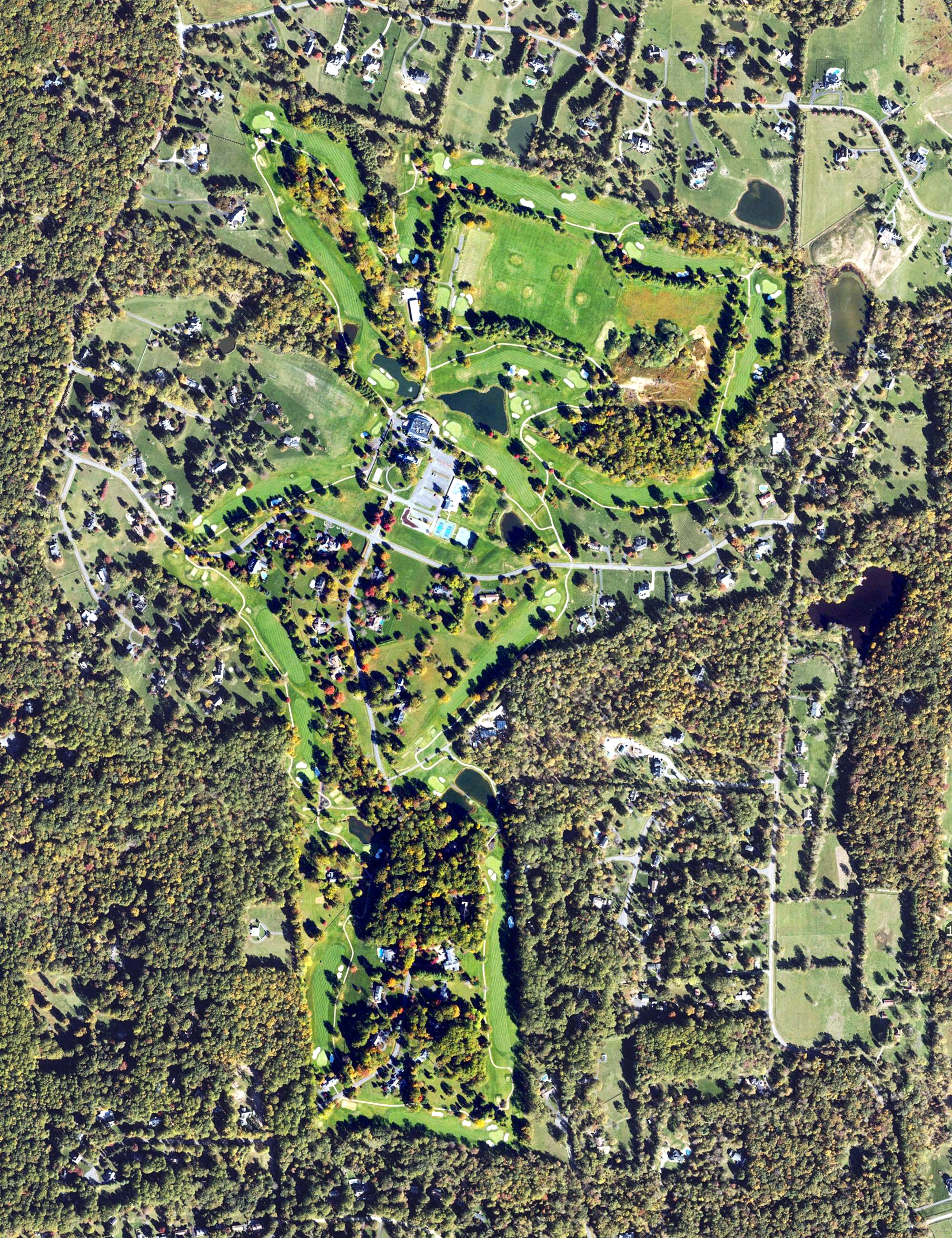 Aerial view of Evergreen Country Club, VA