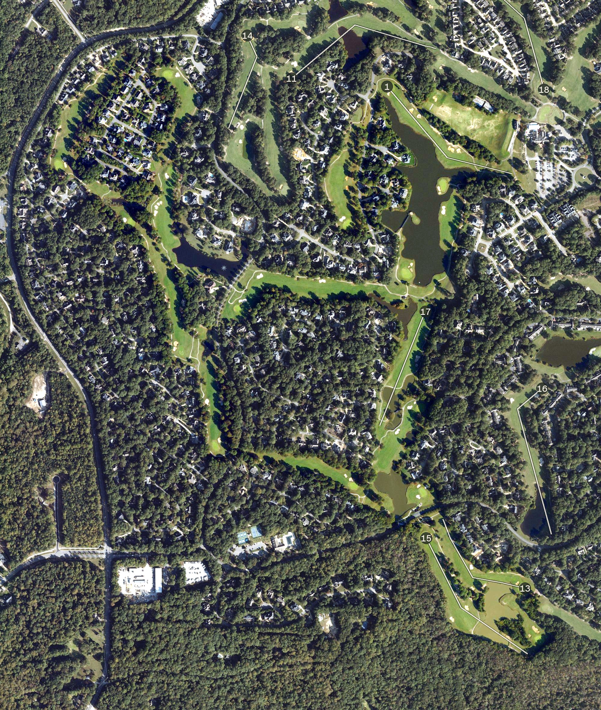 Aerial view of Ford's Colony Country Club - Blackheath Course, VA