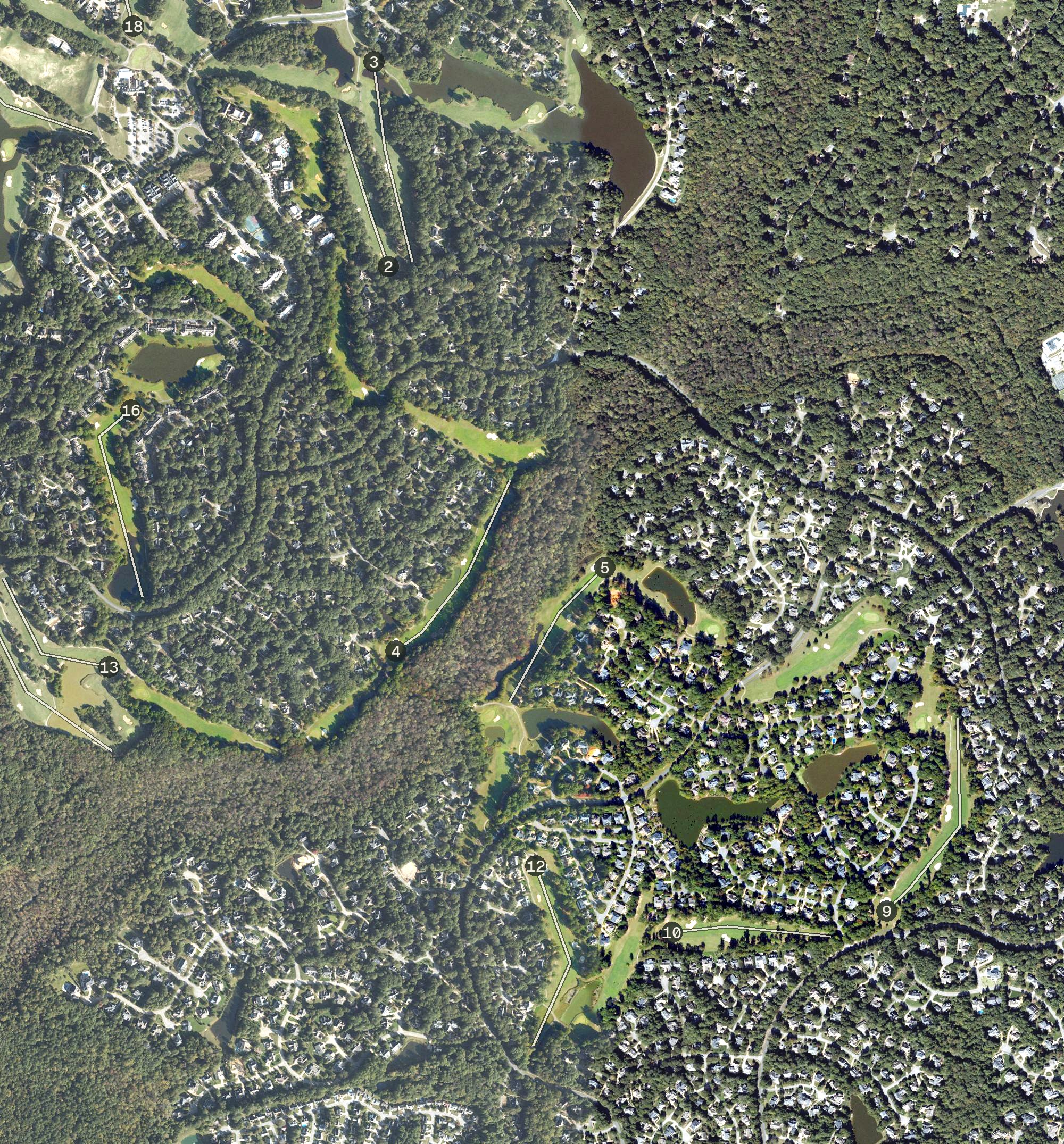 Aerial view of Ford's Colony Country Club - Blue Heron Course, VA