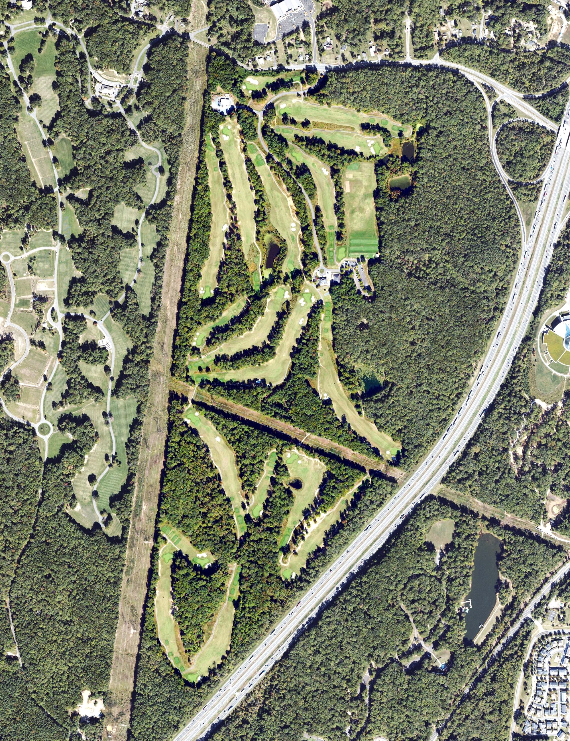 Aerial view of Forest Greens Golf Course, VA