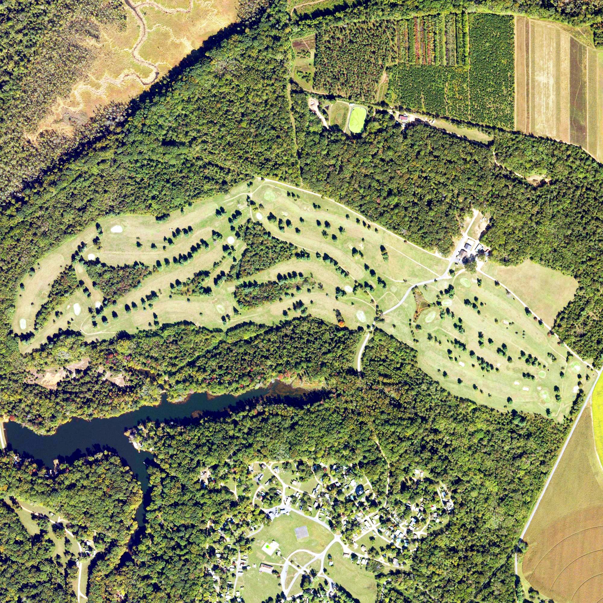 Aerial view of Four Winds Golf Course, VA