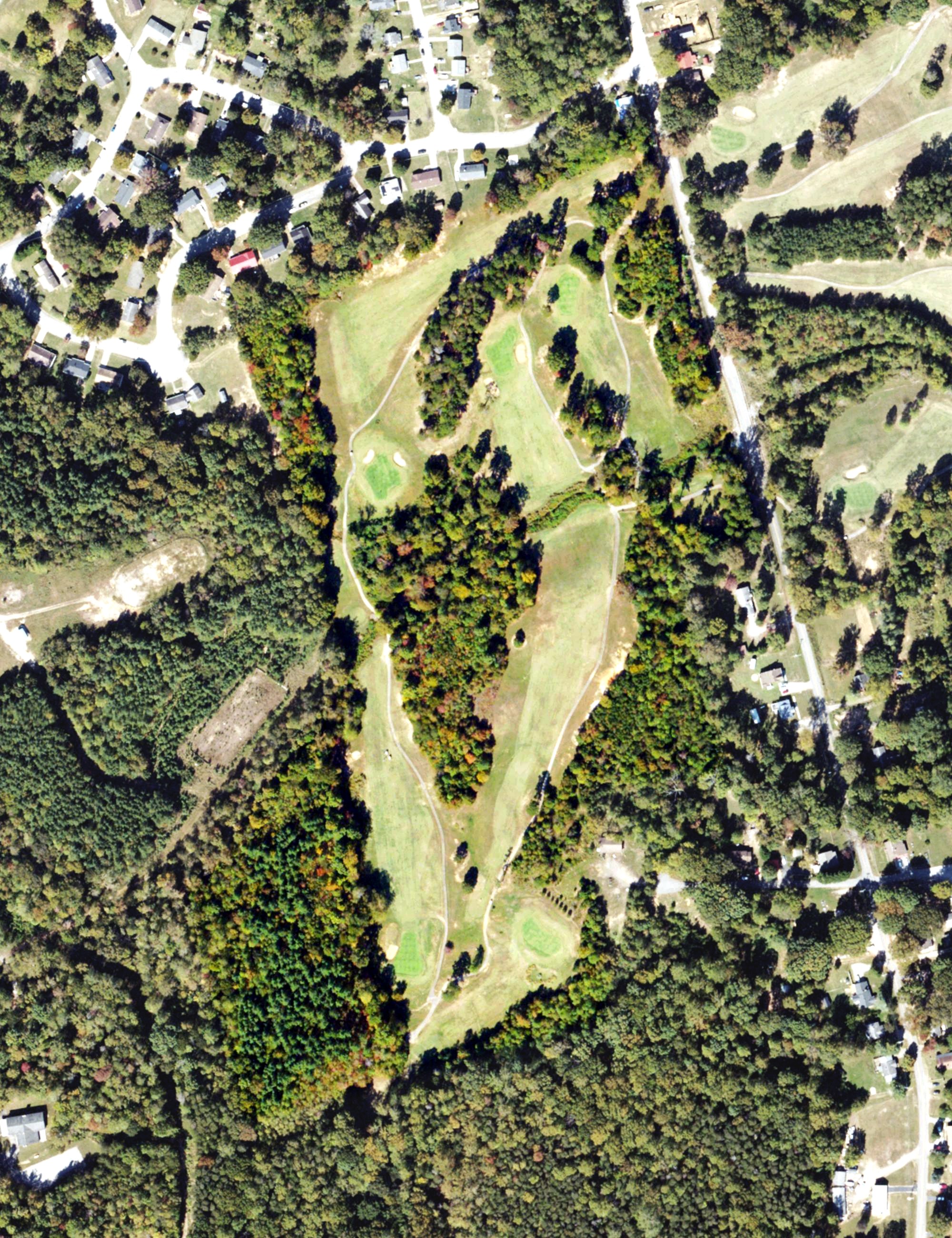 Aerial view of Glen Oak Golf Club, VA