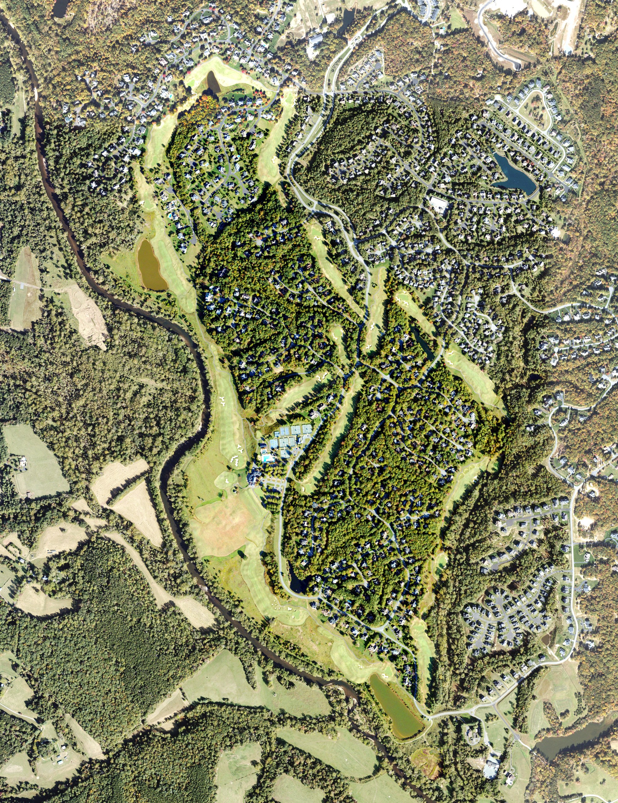 Aerial view of Glenmore Country Club, VA