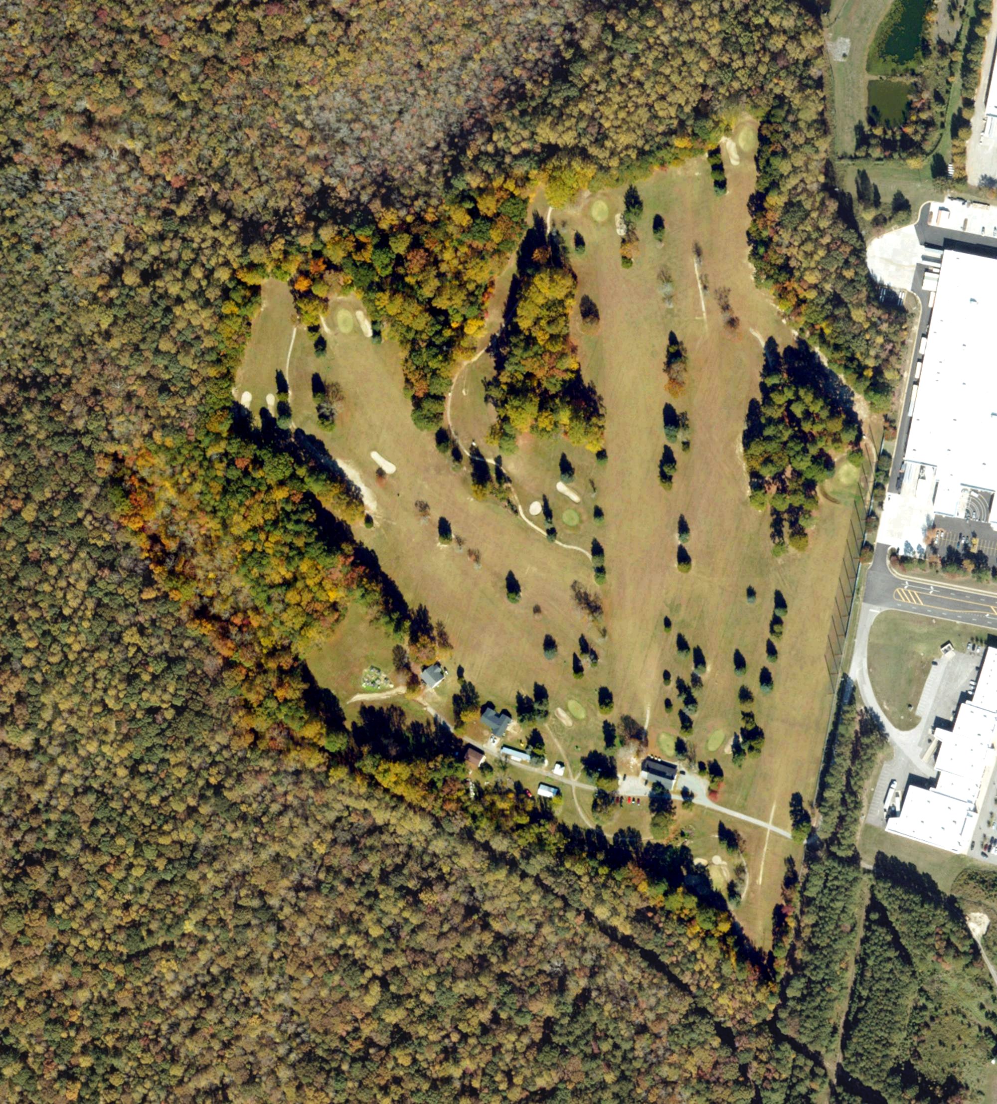Aerial view of Gloucester Golf Club, VA