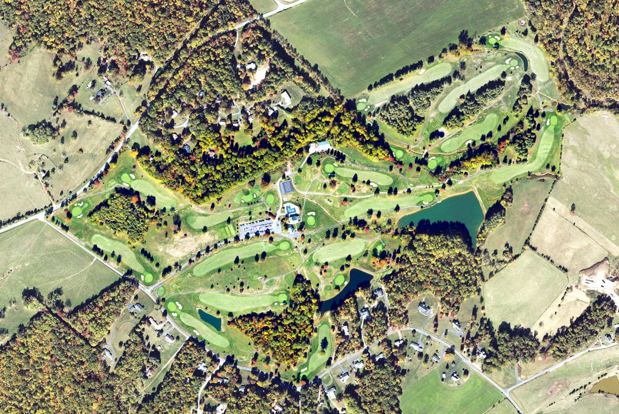 Aerial view of Green Hills Golf Course, VA